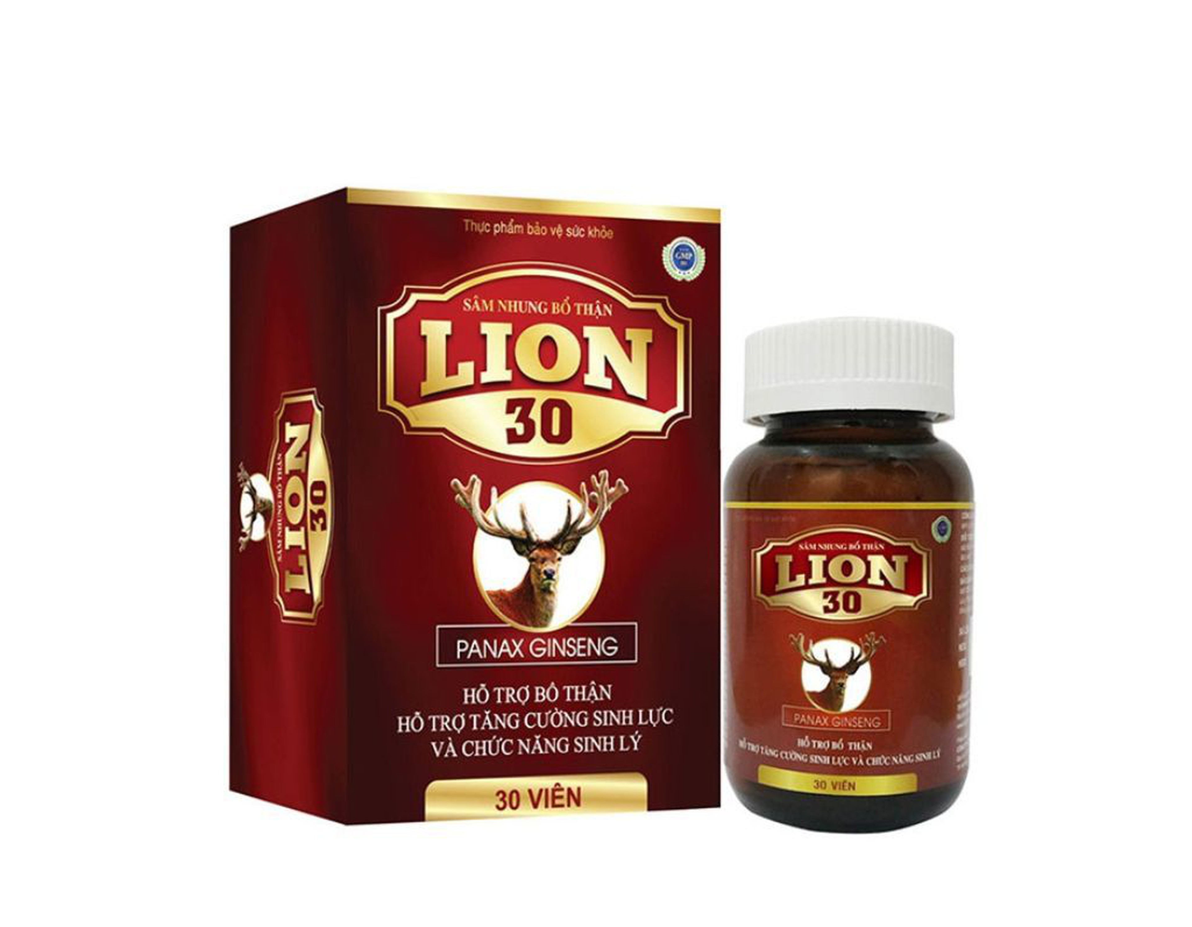 Sâm Nhung Bổ Thận Lion 30 giúp bổ thận tráng dương (Lọ 30 viên)