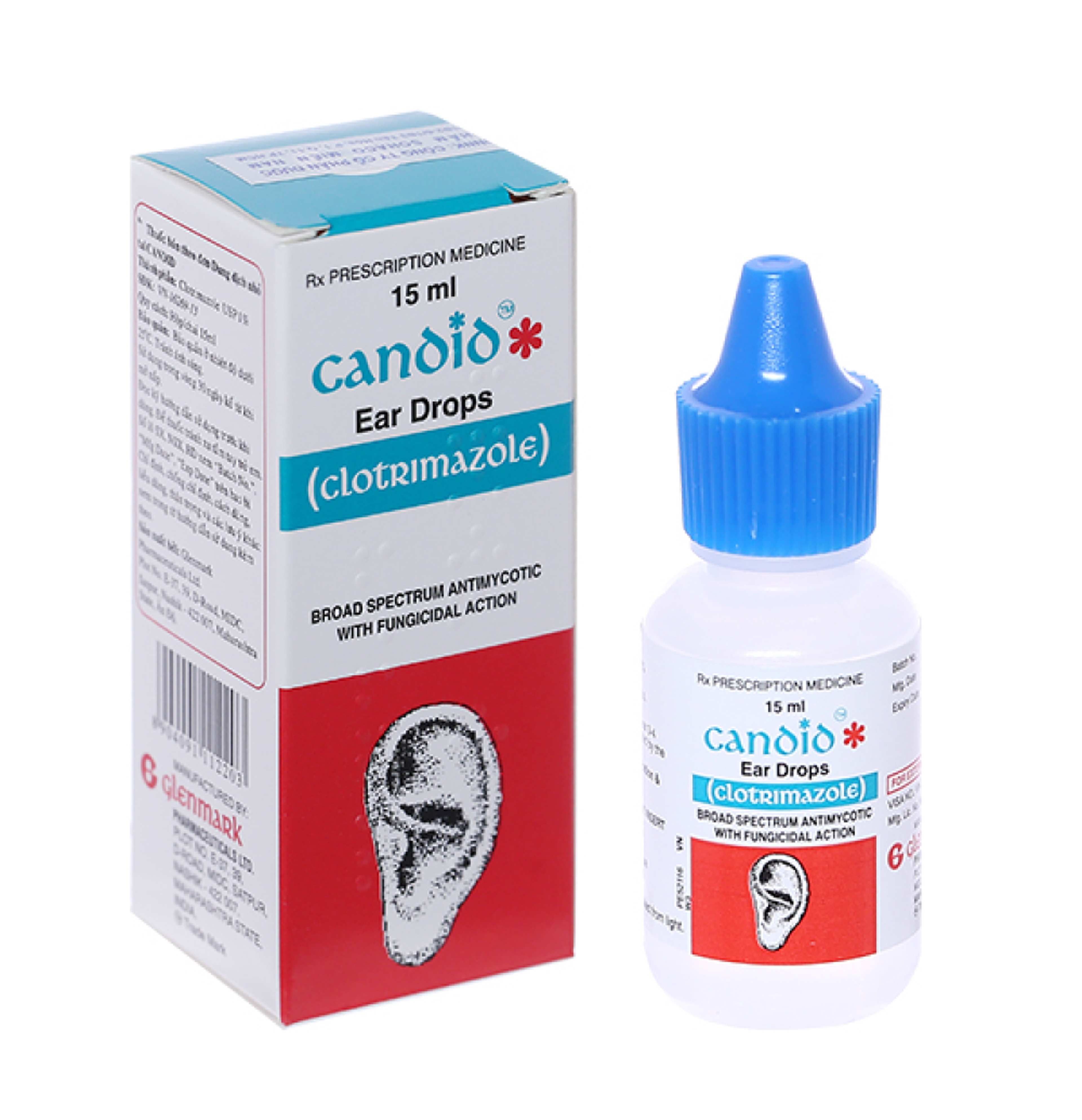 Thuốc nhỏ tai Candid 1% Ear Drops điều trị nấm tai (Hộp 1 lọ 15ml)