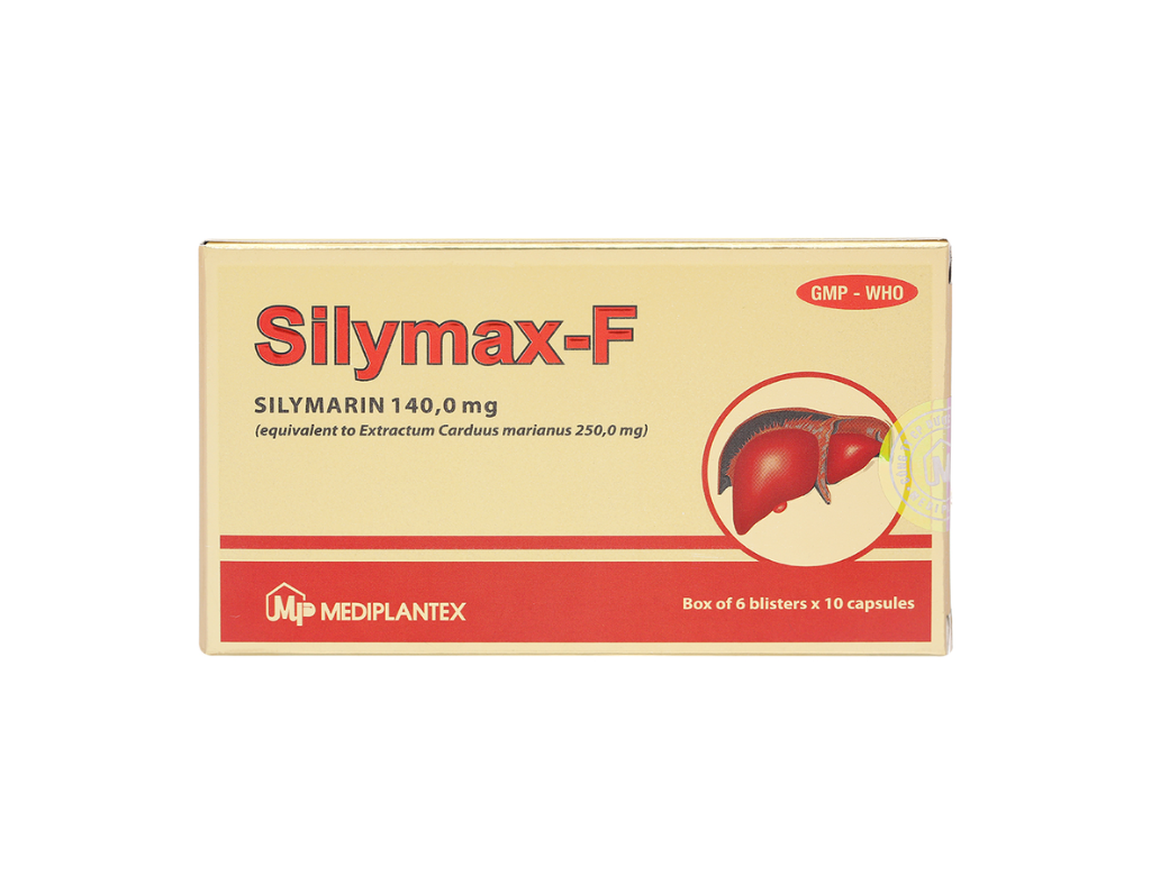 Thuốc Silymax-F 140mg điều trị viêm gan, suy gan (Hộp 6 vỉ x 10 viên)