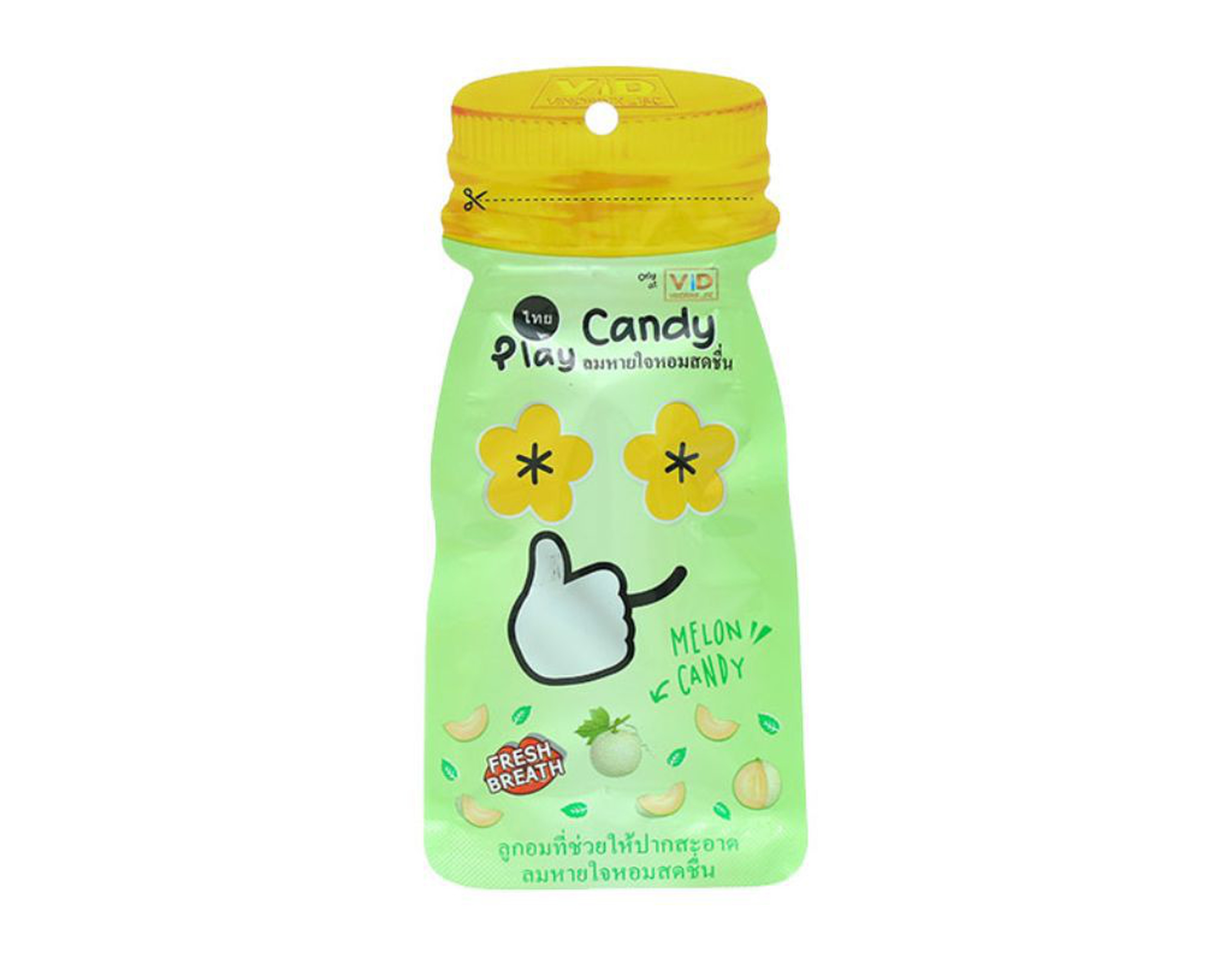 Kẹo ngậm Play Candy dưa gang giúp thơm miệng, thông cổ và mát lạnh (Gói 12g)
