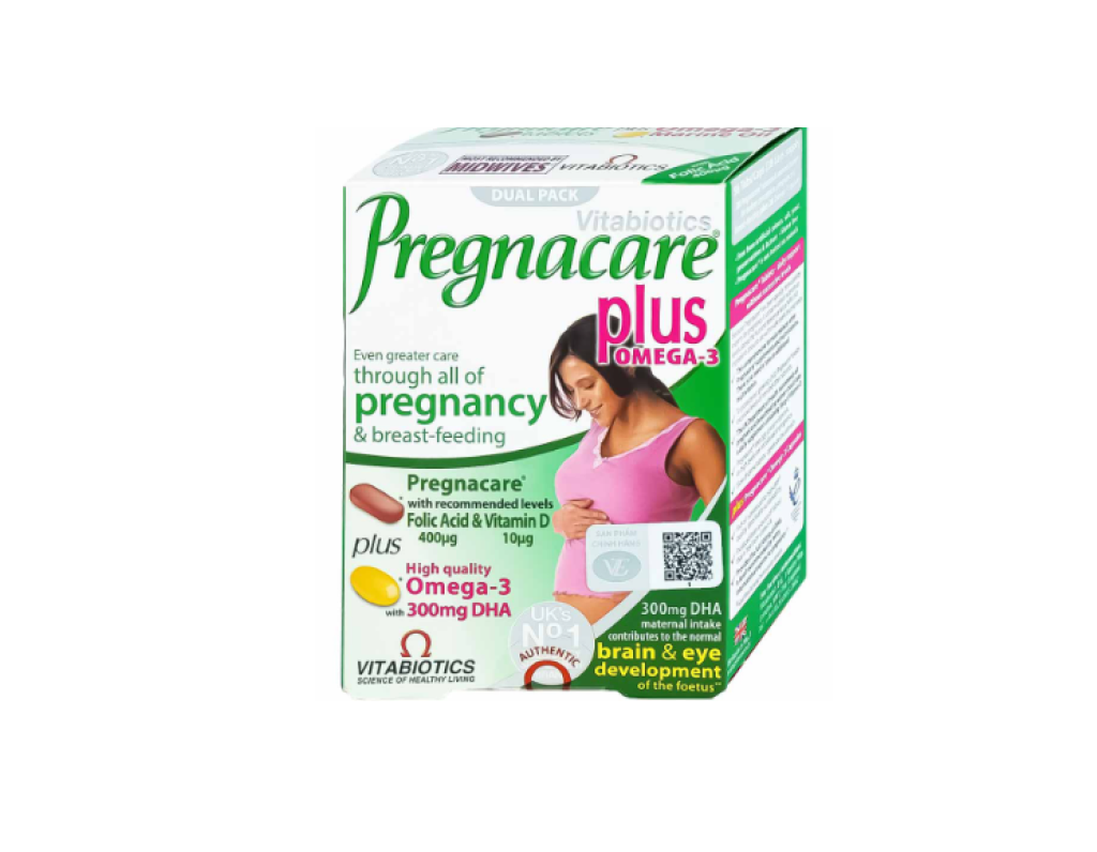 Viên uống Pregnacare Plus Omega-3 Vitabiotics bổ sung Vitamin, Omega-3 và khoáng chất (Hộp 4 vỉ x 14 viên)