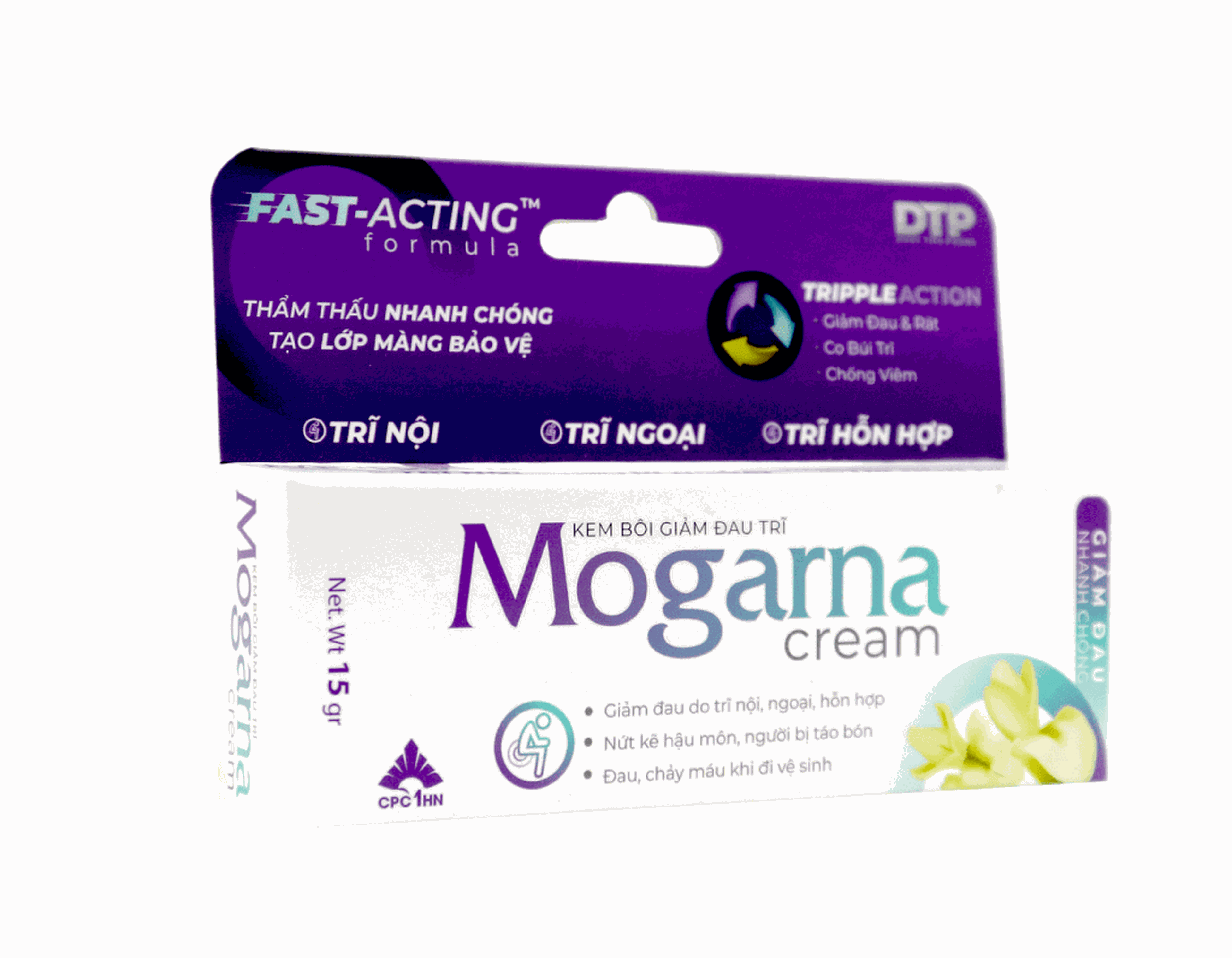 Kem bôi Mogarna cream hỗ trợ giảm đau trong bệnh trĩ (Tuýp 15g)