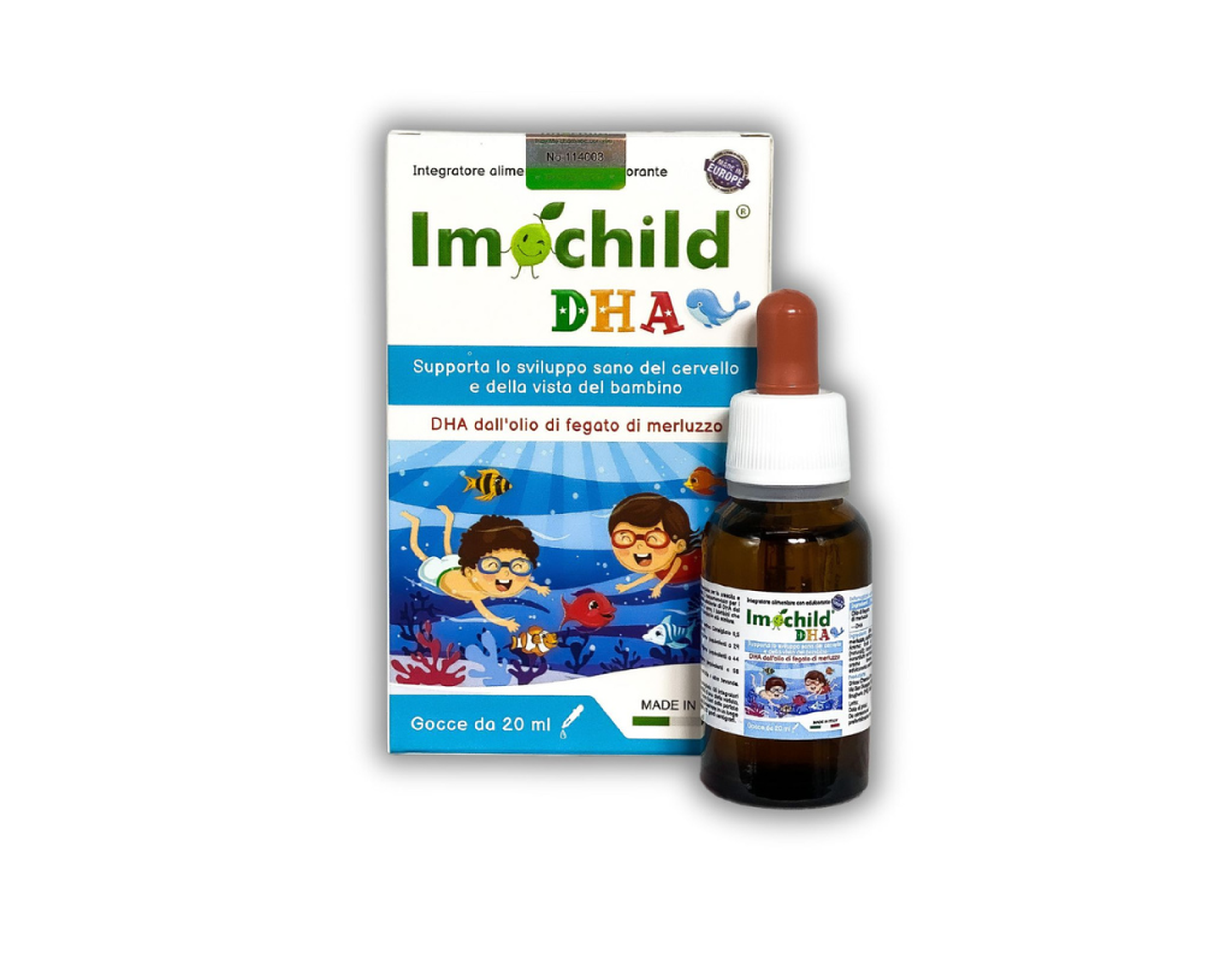 Imochild DHA giúp bé phát triển trí tuệ, sáng mắt dạng chai 20ml