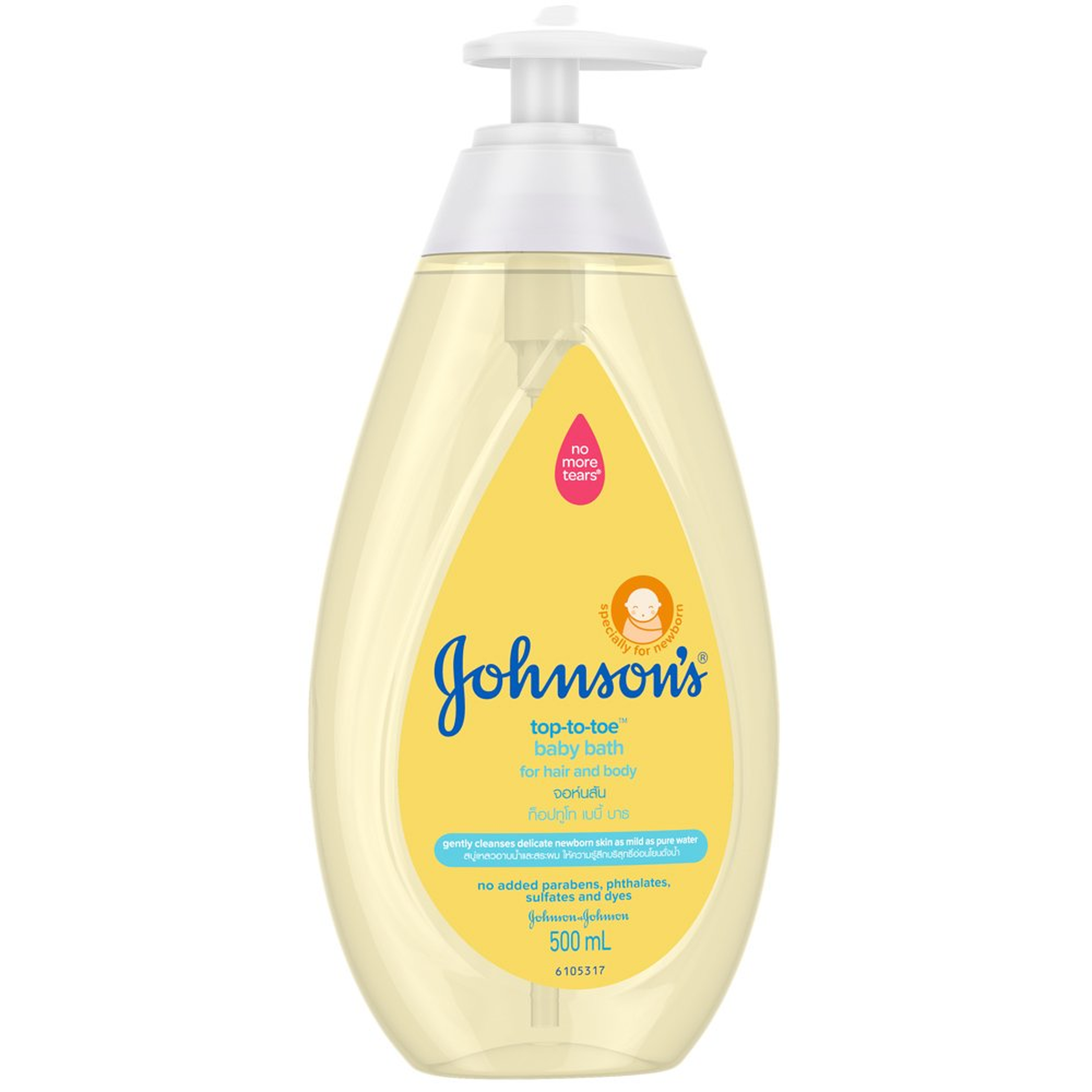 Sữa tắm gội toàn thân Johnson's Baby Top-to-toe Baby Bath an toàn cho trẻ sơ sinh (Chai 500ml)