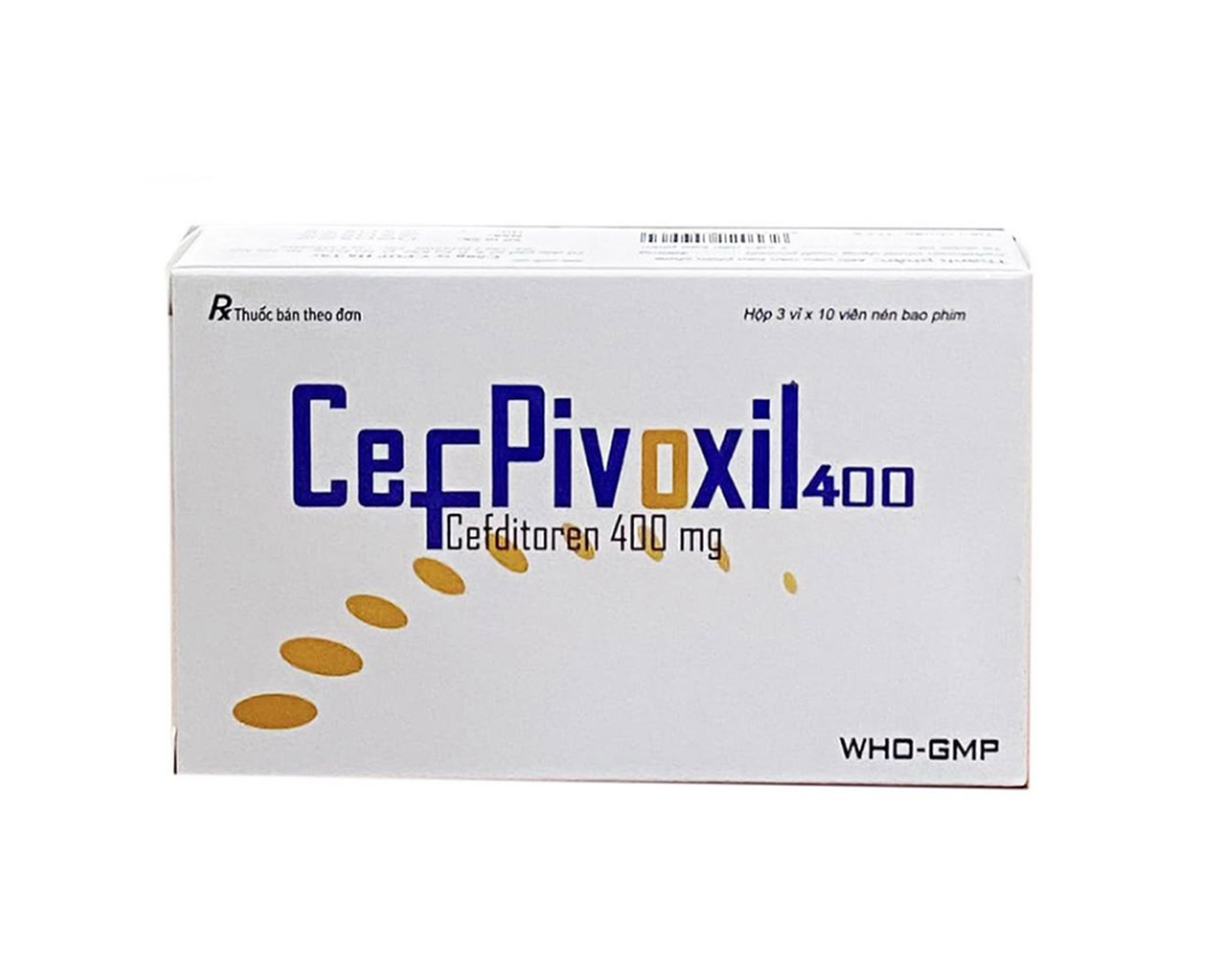 Thuốc Cefpivoxil 400mg điều trị nhiễm khuẩn (Hộp 3 vỉ x 10 viên)