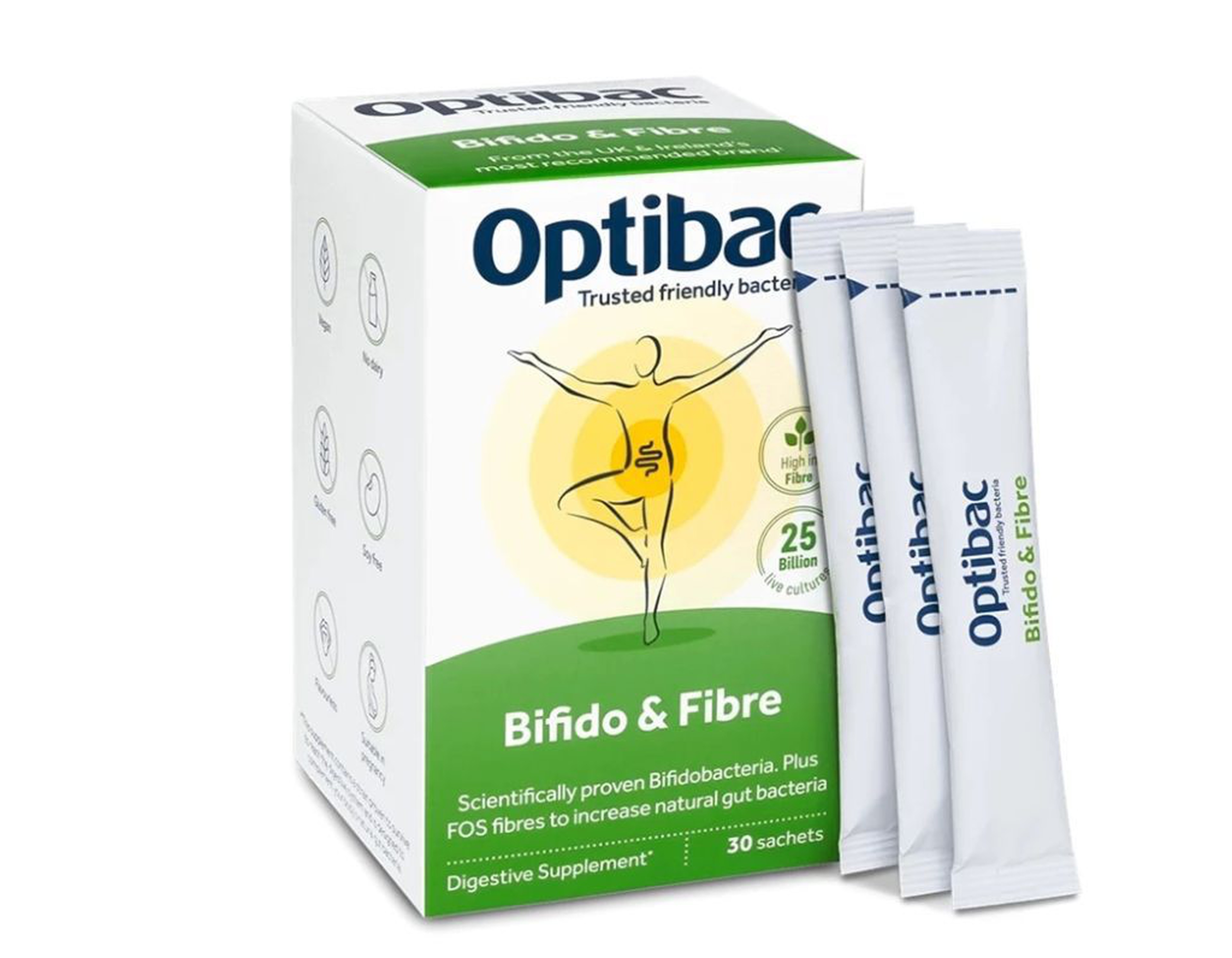 OPTIBAC BIFIDO & FIBRE HỘP – MEN TIÊU HÓA TRỊ TÁO BÓN 30 GÓI