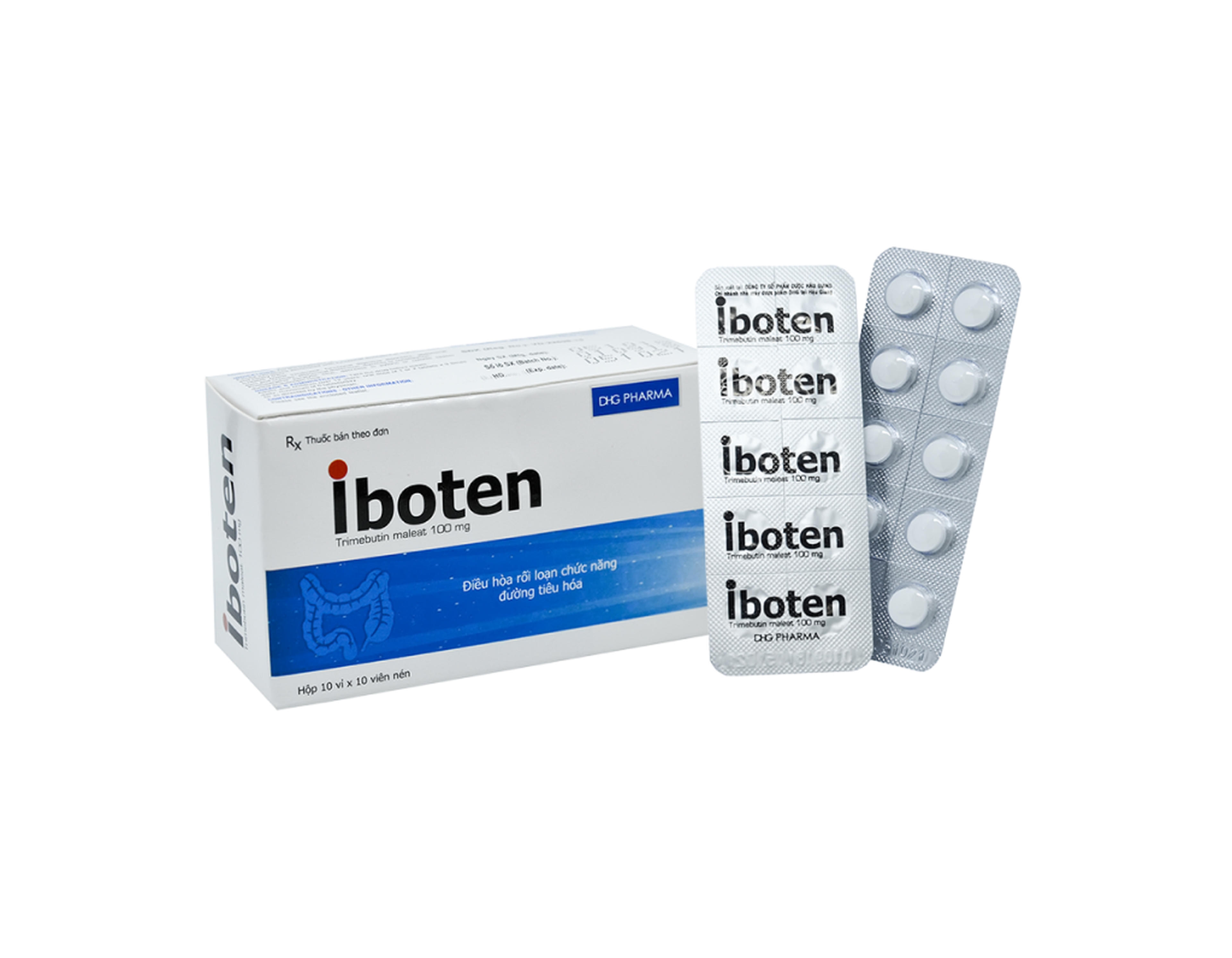 Thuốc Iboten 100mg giảm đau do co thắt tiêu hóa (Hộp 10 vỉ x 10 viên)
