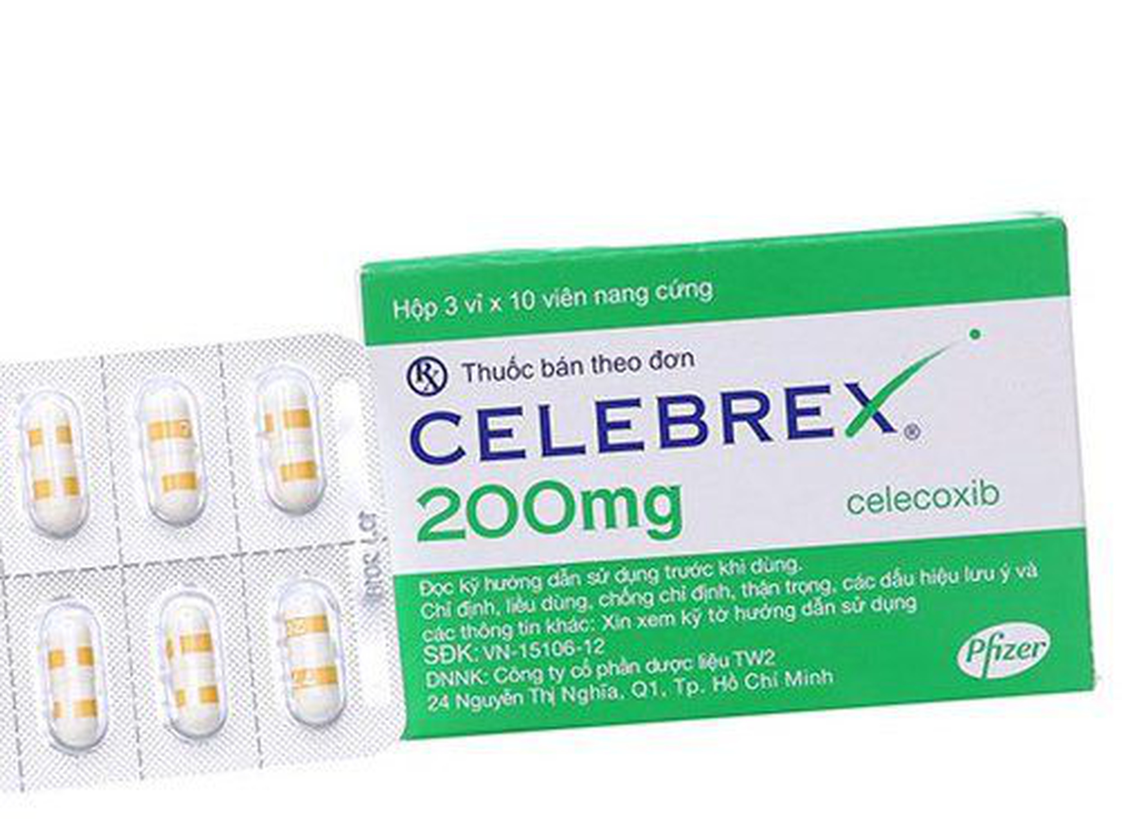Thuốc Celebrex 200mg giảm đau, kháng viêm xương khớp (Hộp 3 vỉ x 10 viên)