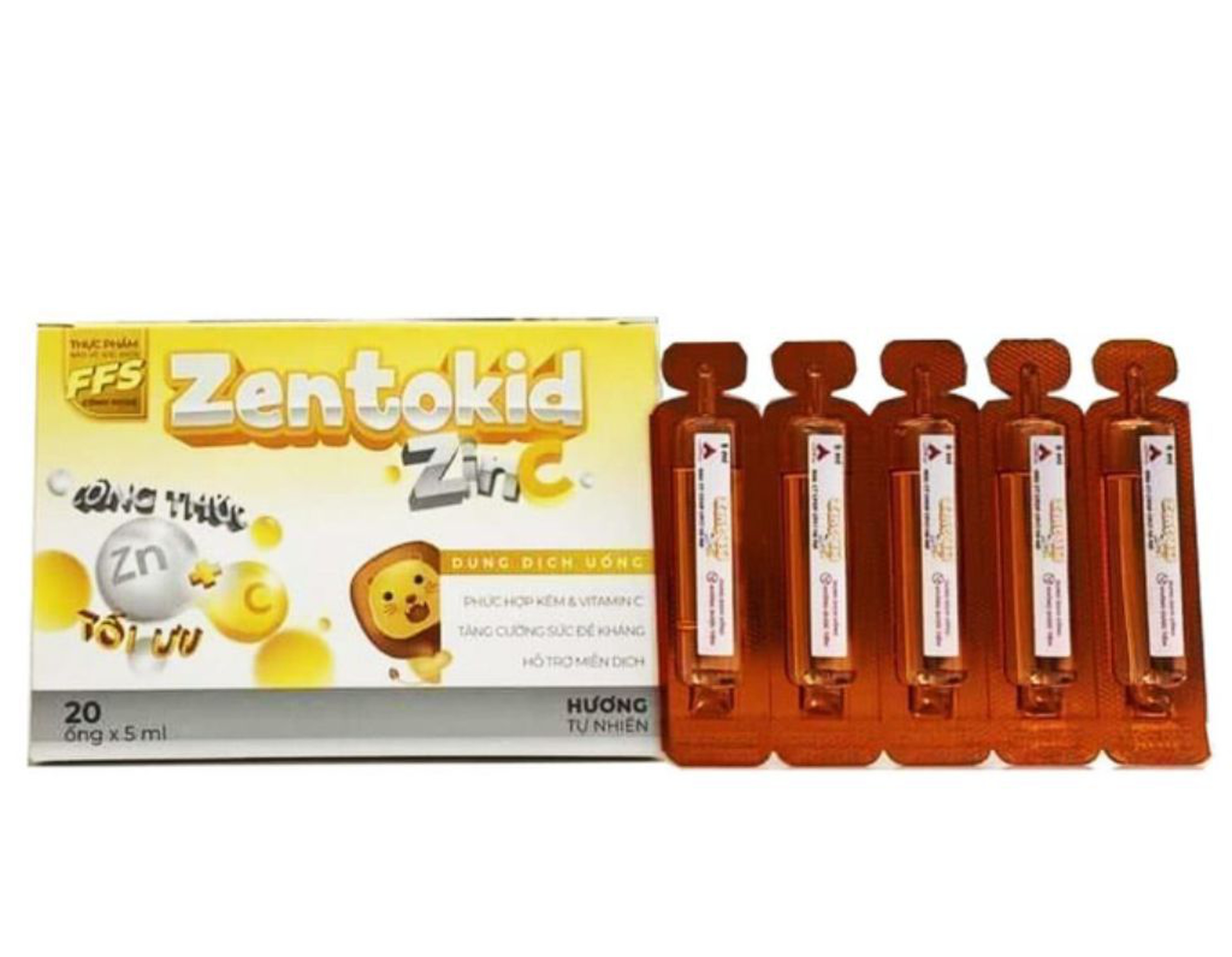 Dung dịch uống Zentokid ZinC bổ sung kẽm, tăng sức đề kháng (Hộp 20 ống x 5ml)