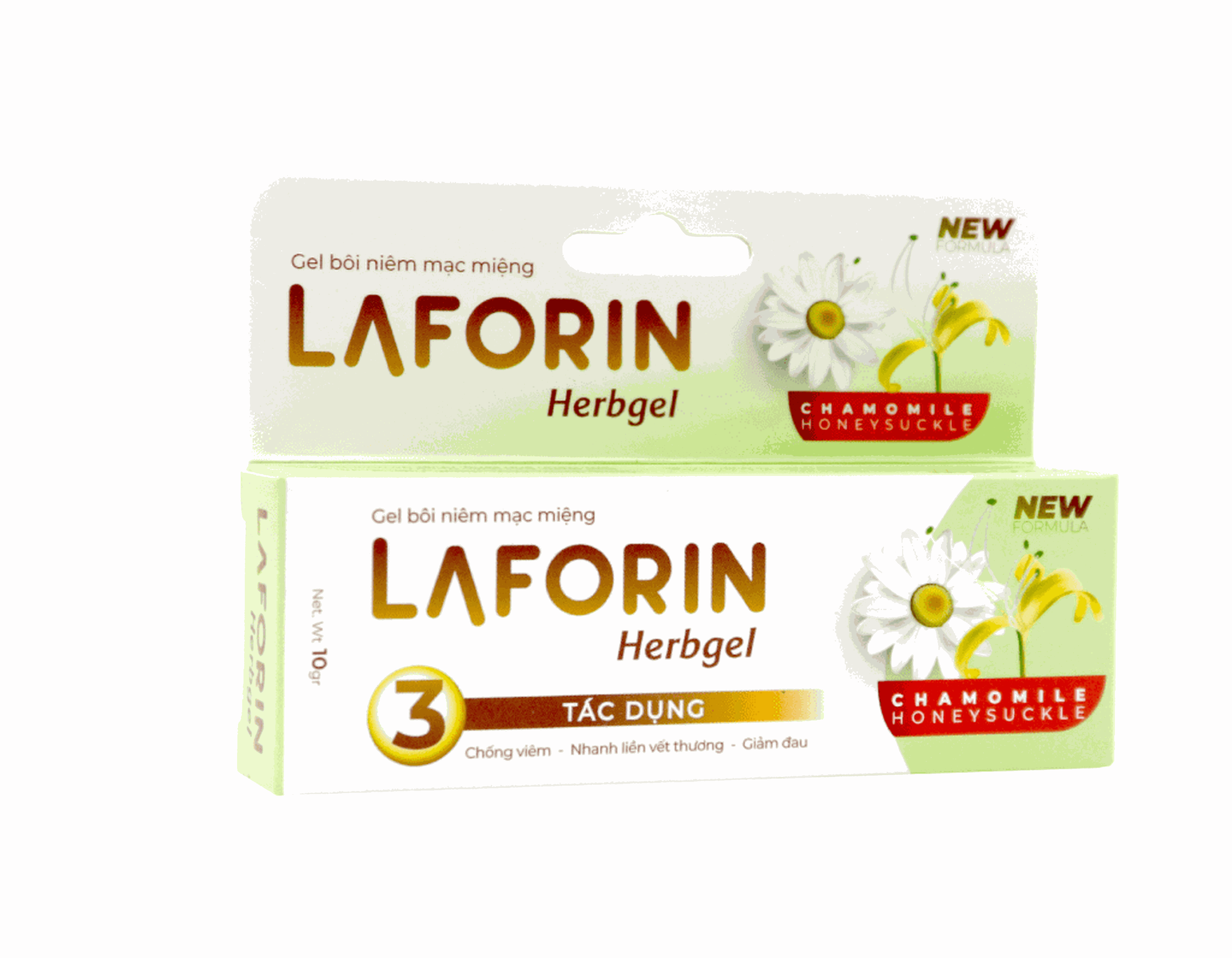 Gel bôi niêm mạc miệng Laforin Herbgel giảm viêm lợi, đau răng, loét miệng (Tuýp 10g)