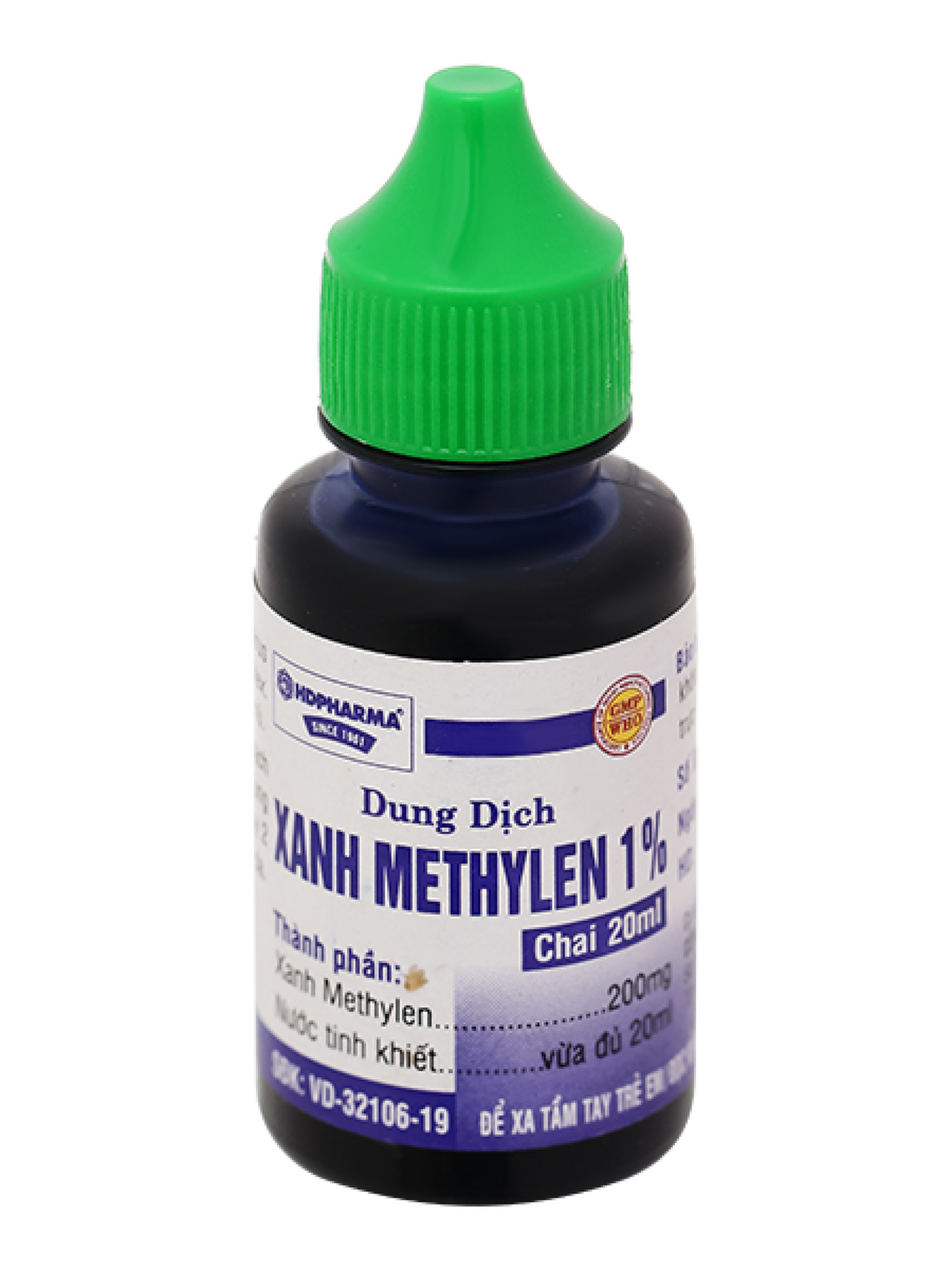 Dung dịch Xanh Methylen 1% trị lở loét, viêm da mủ chai (lọ 20ml)