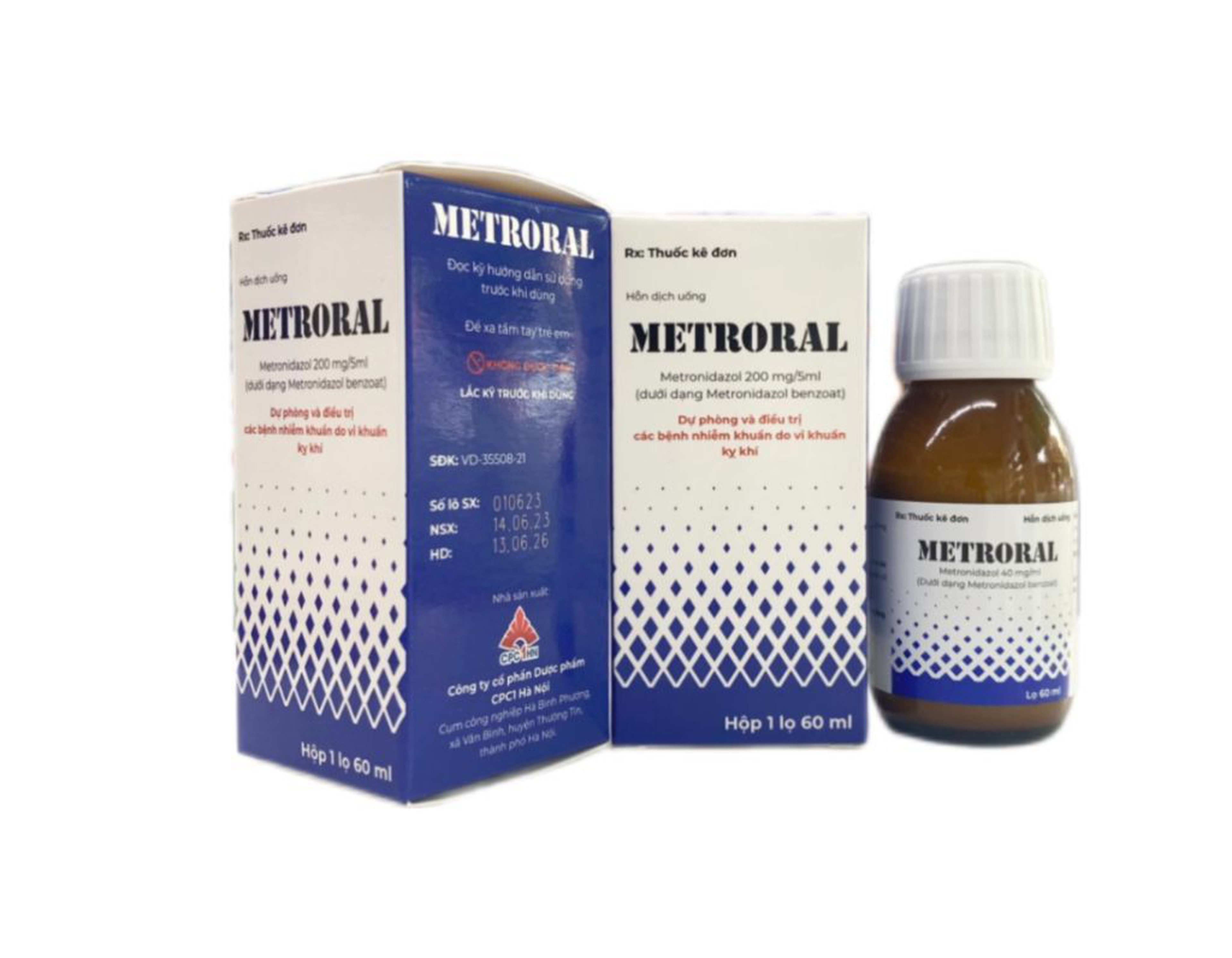 Thuốc Metroral điều trị nhiễm khuẩn (Chai 60ml)