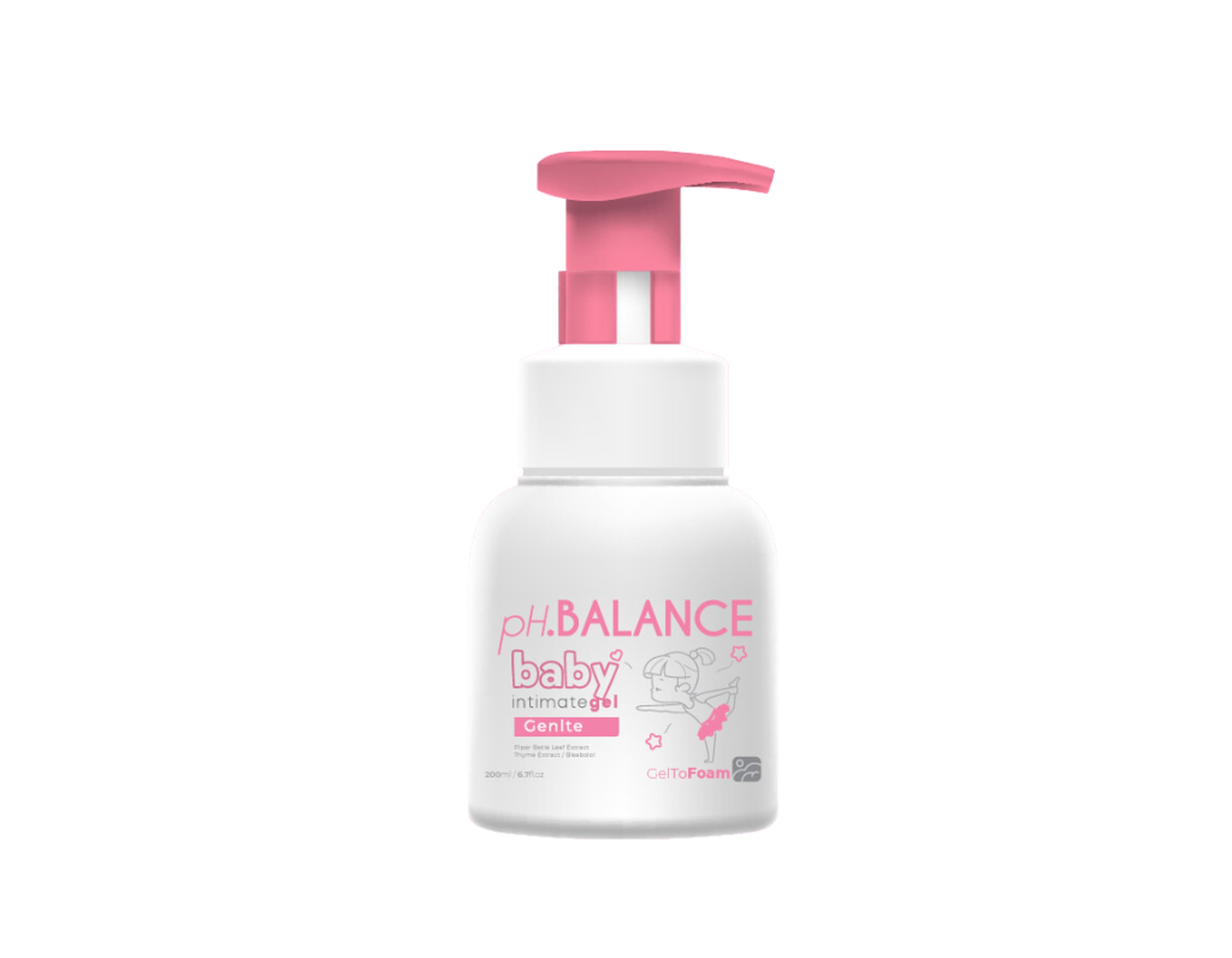 Gel bọt pH.Balance baby intimate vệ sinh vùng kín cho bé (Chai 200ml)