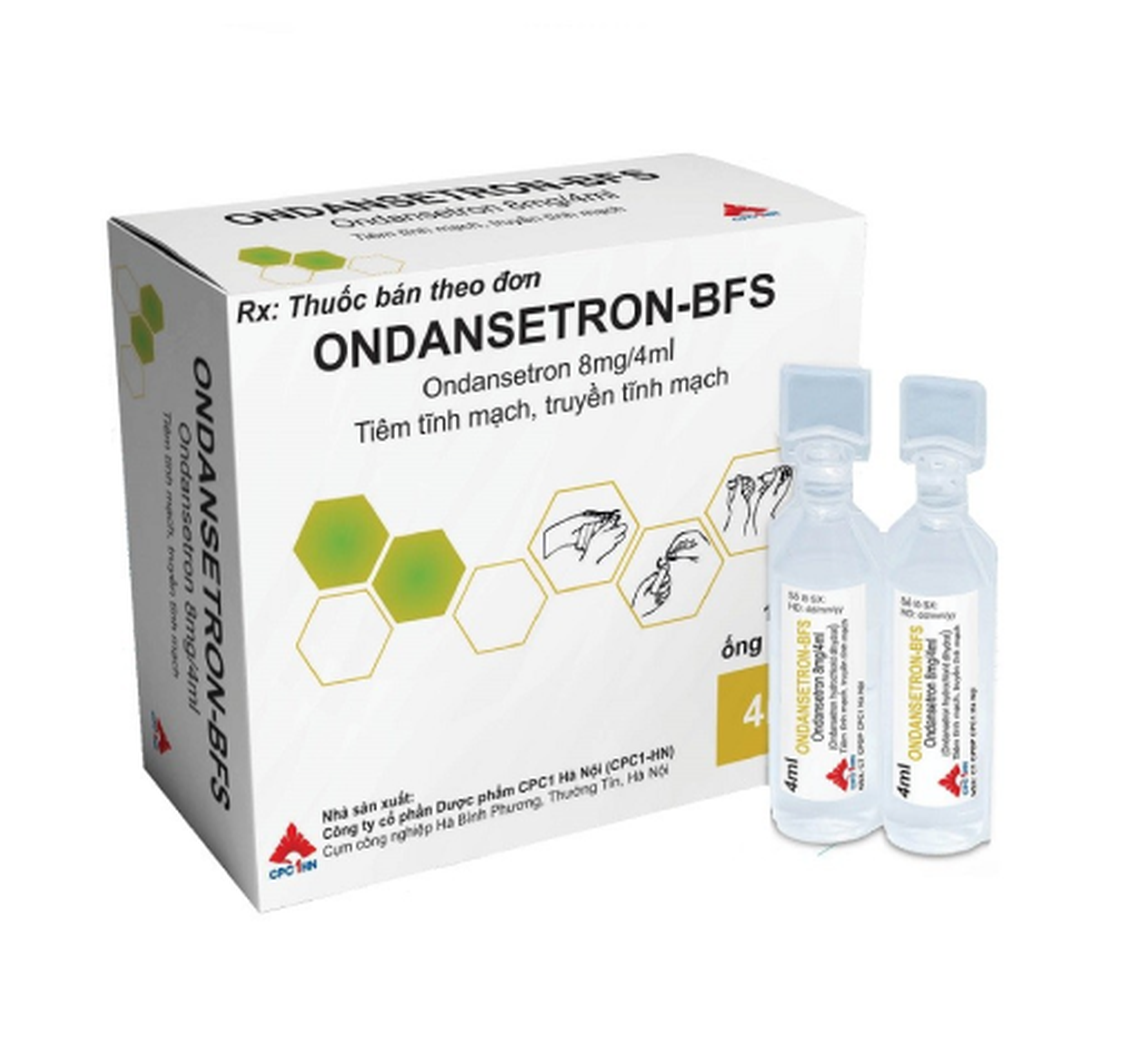 Thuốc tiêm Ondansetron BFS 8mg/4ml trị nôn và buồn nôn (Ống 4ml)