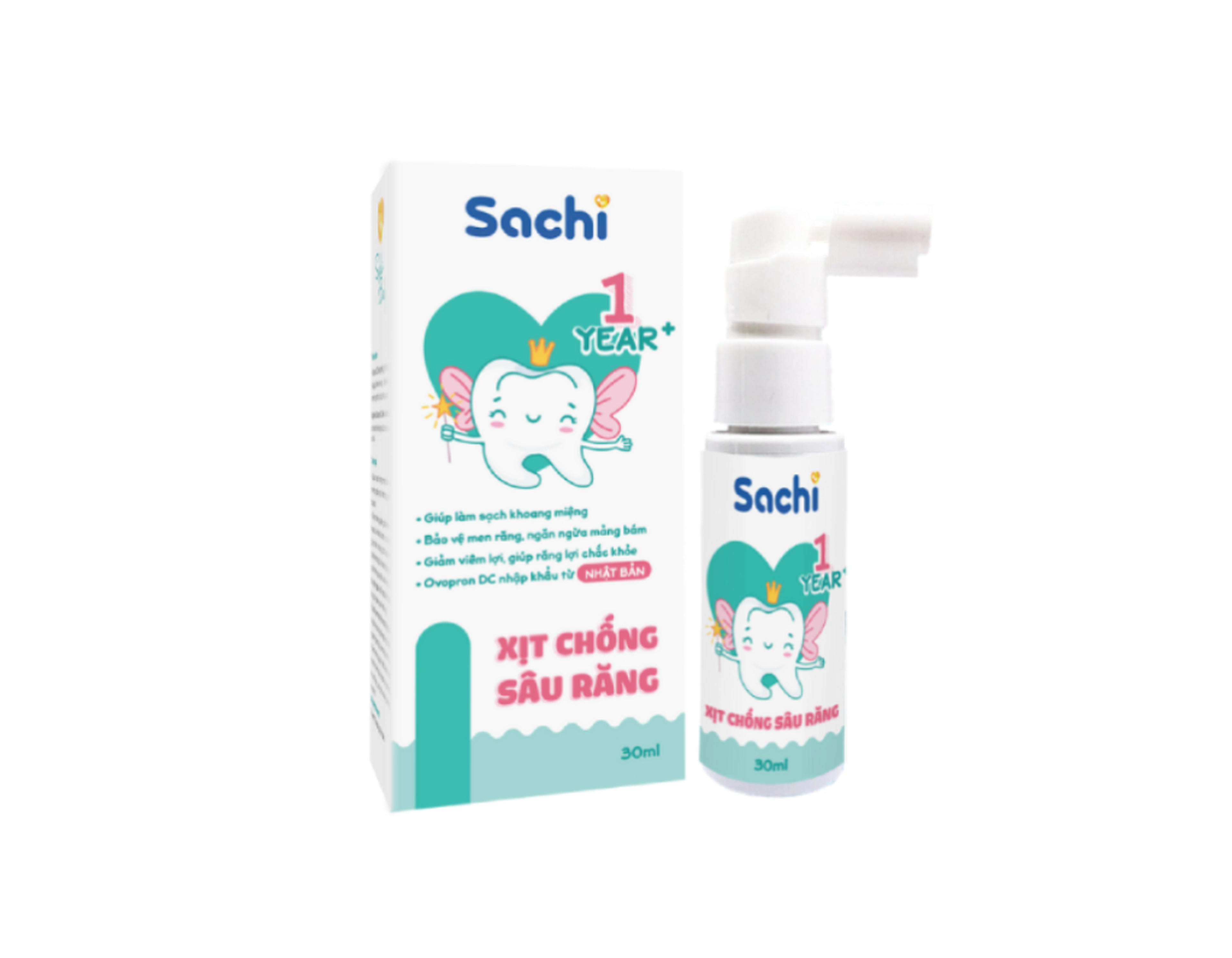 Xịt chống sâu răng Sachi hạn chế sâu răng và viêm lợi (chai 30ml)