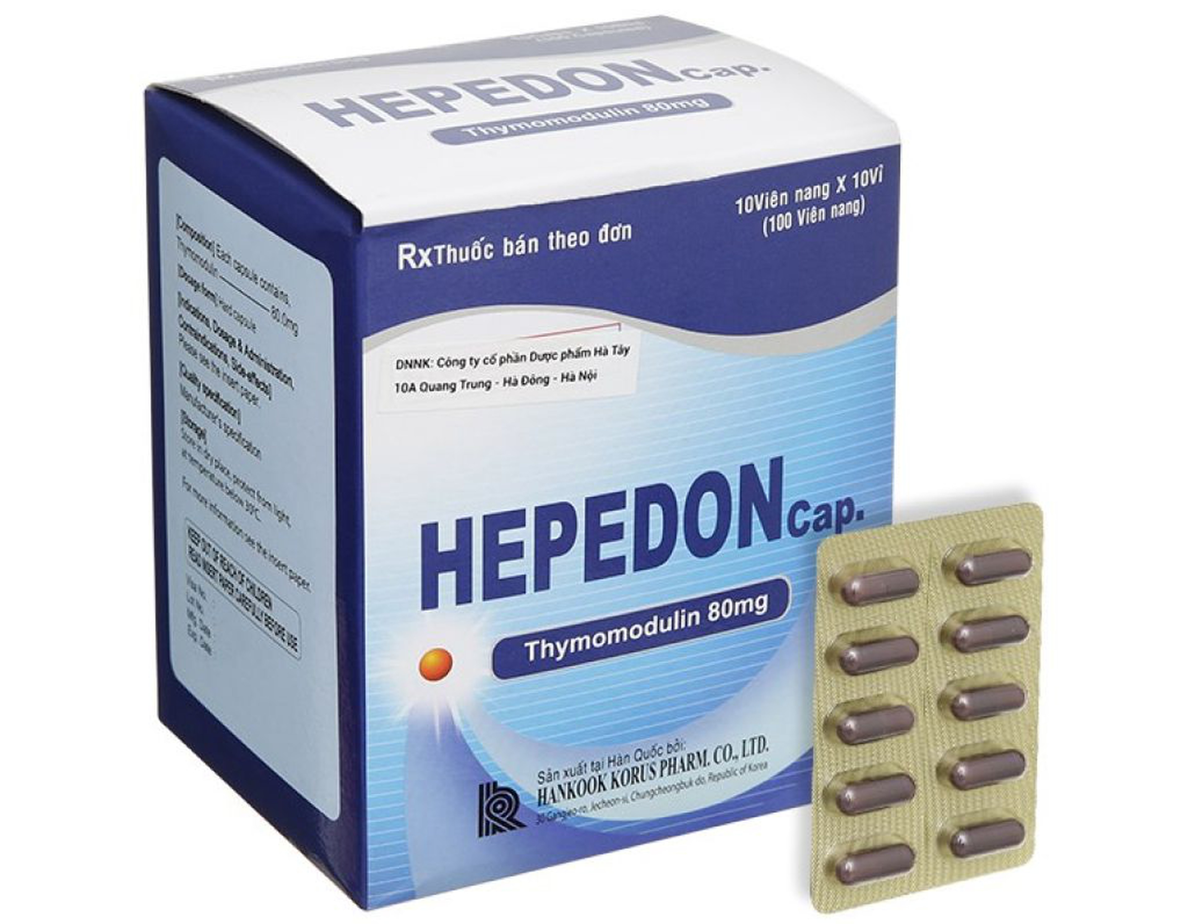 Thuốc Hepedon 80mg Hankook hỗ trợ tăng cường sức đề kháng của cơ thể (Hộp 10 vỉ x 10 viên)