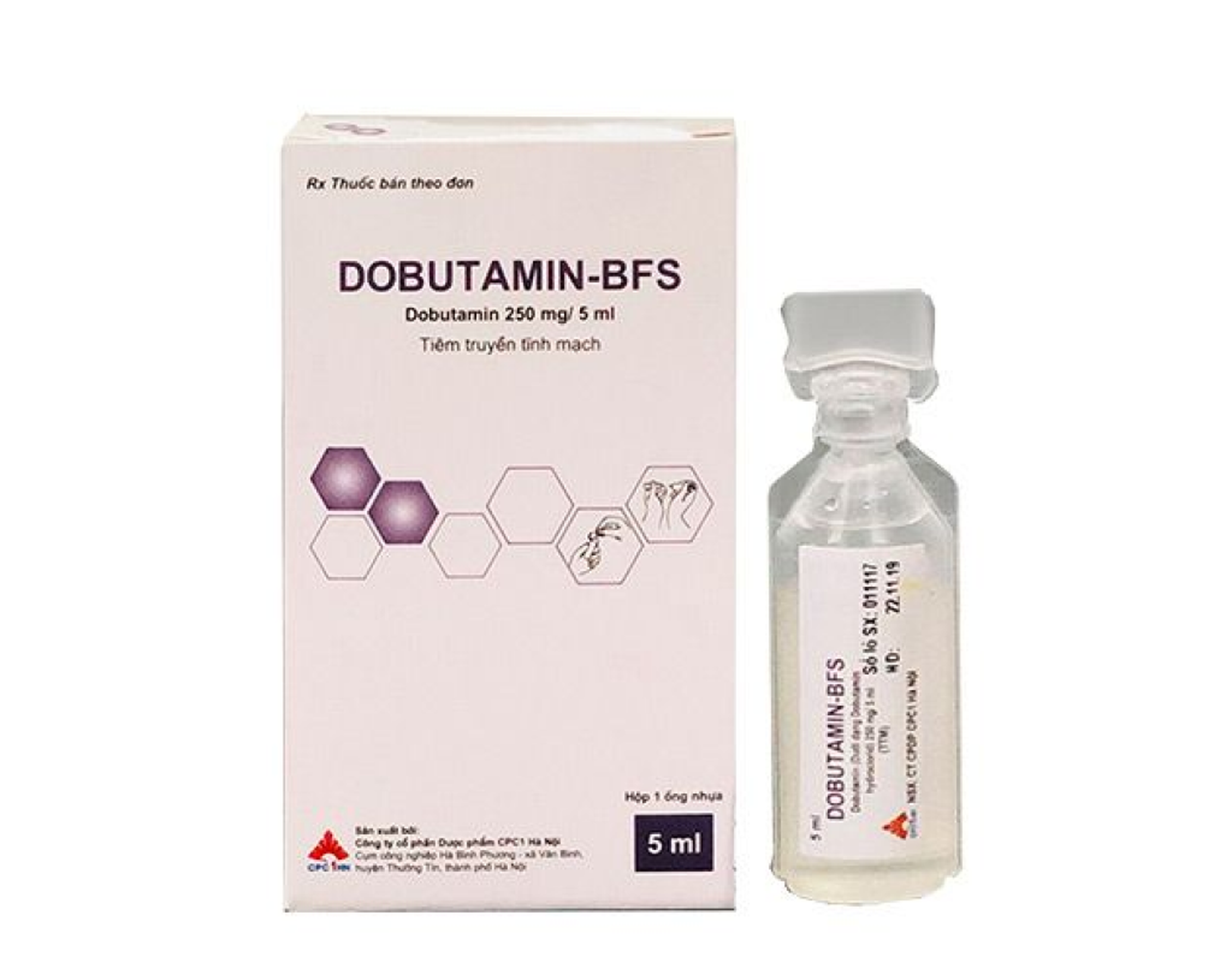 Thuốc Dobutamin-BFS điều trị suy tim (hộp 1 ống x 5ml)