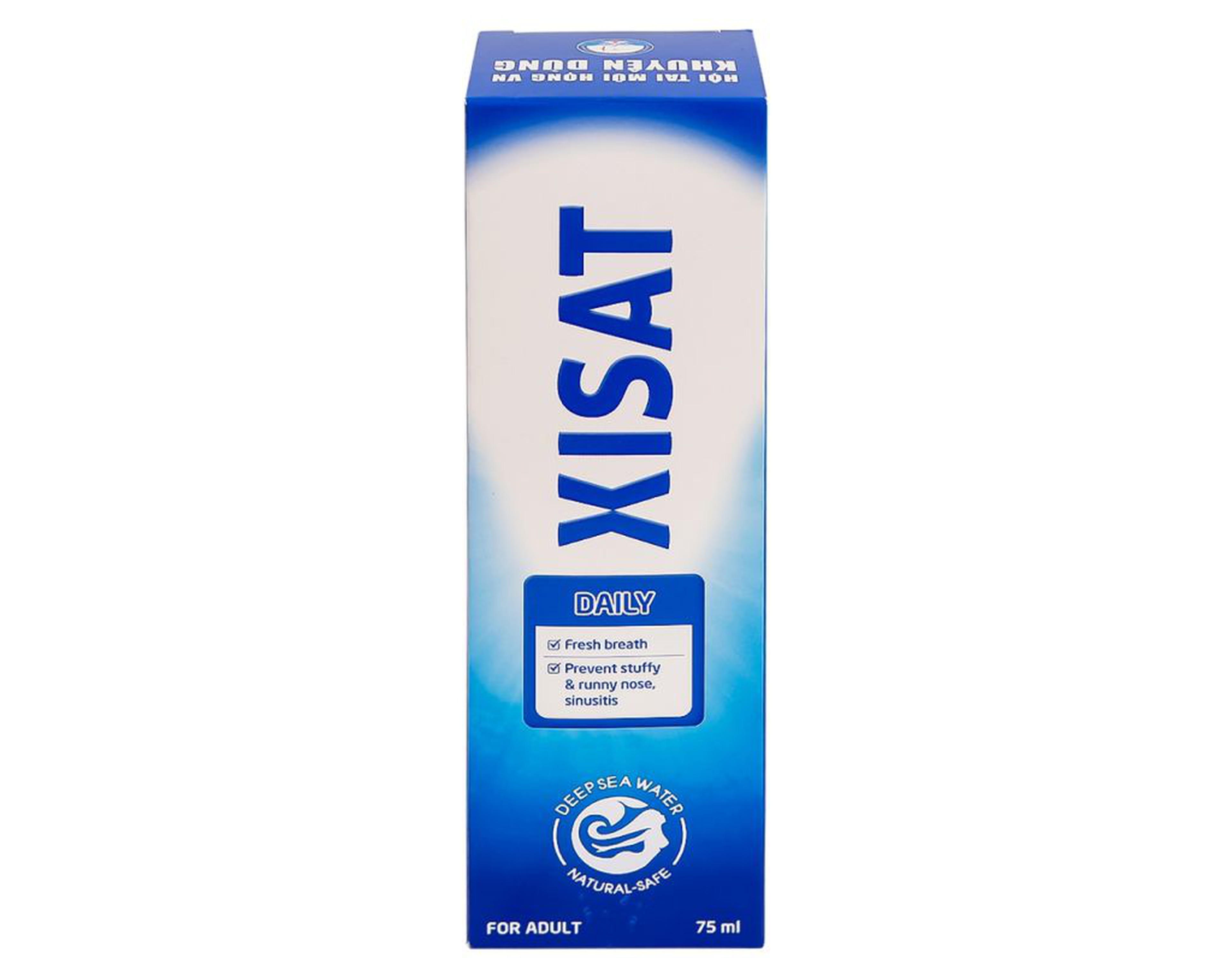 Xịt mũi nước biển sâu Xisat xịt sạch thông mũi dùng cho người lớn (Chai 75ml)