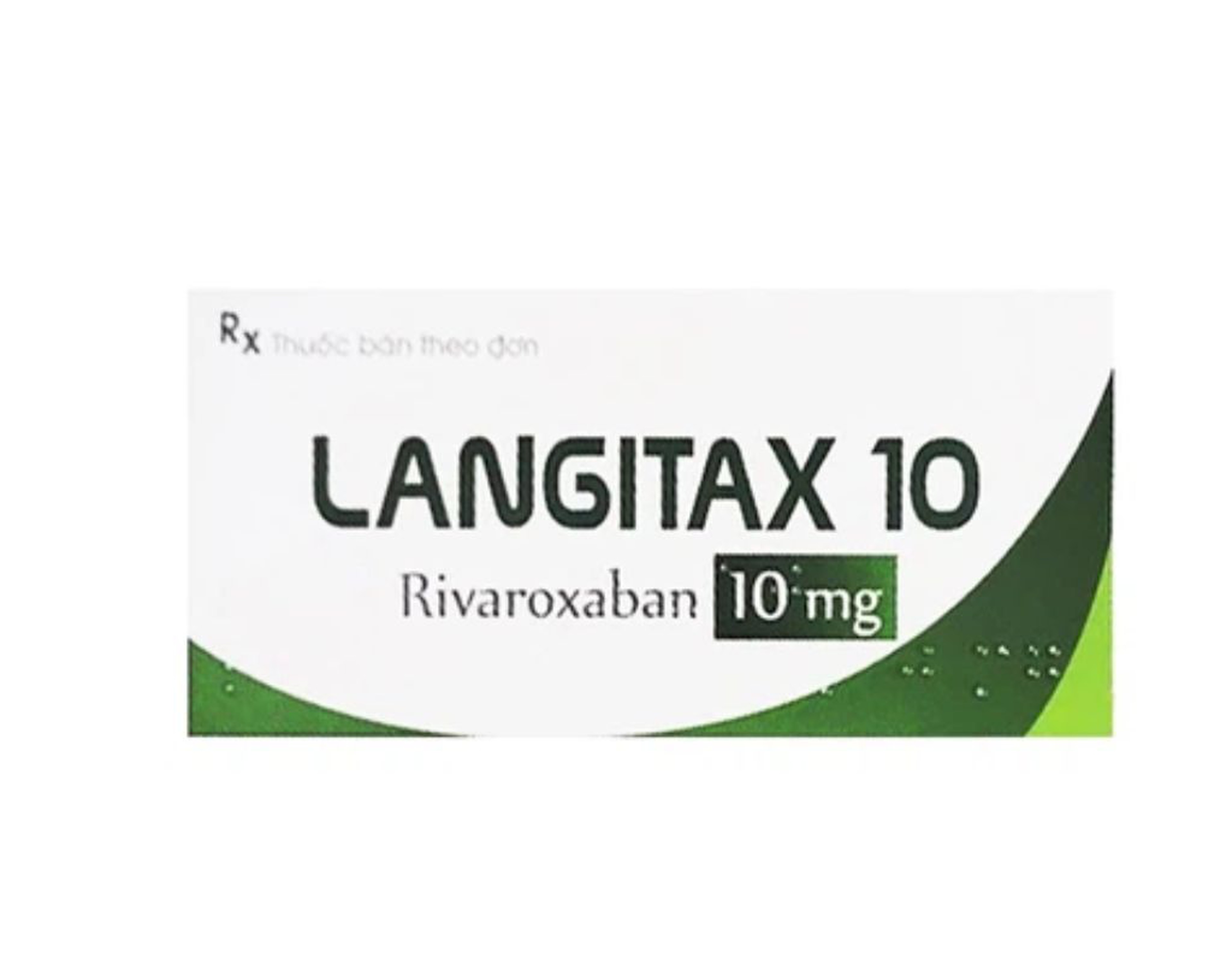 Thuốc Langitax 10mg phòng ngừa huyết khối tĩnh mạch (Hộp 2 vỉ x 7 viên)