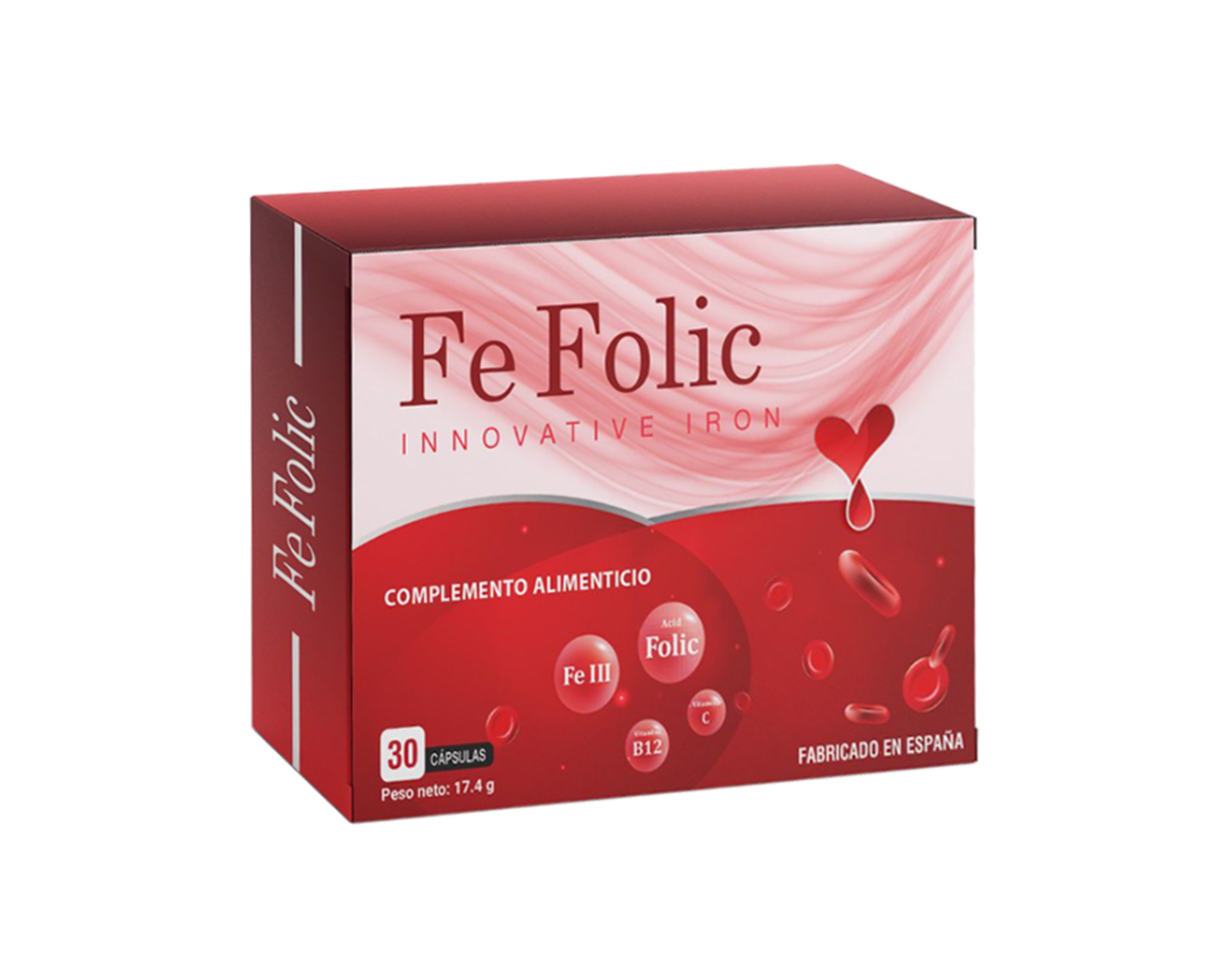 Viên uống Fe Folic Rioja Nature Pharma giúp bổ sung sắt và vitamin cho cơ thể (Hộp 3 vỉ x 10 viên)