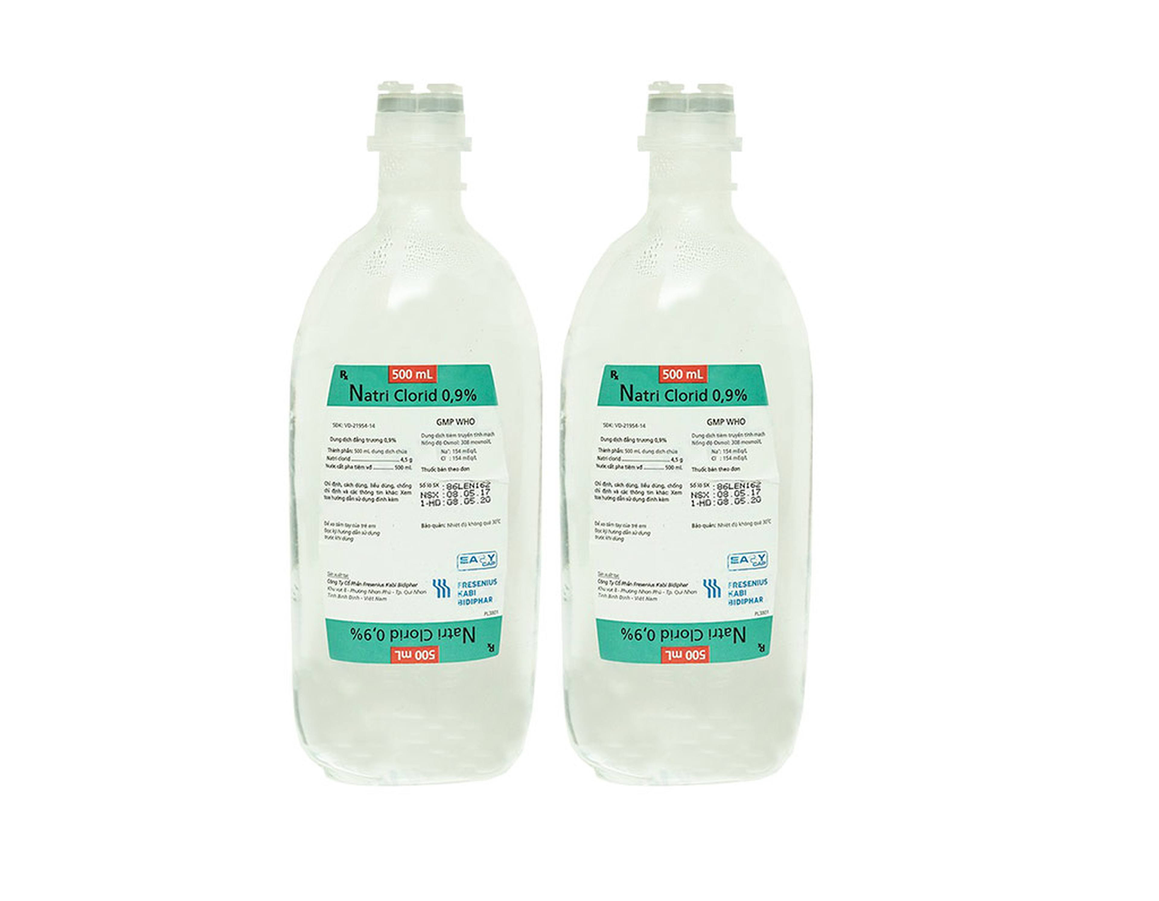 Dịch truyền tĩnh mạch Natri Clorid 0.9% Kabi Inf 500ml dùng làm dung môi pha tiêm truyền một số thuốc khác