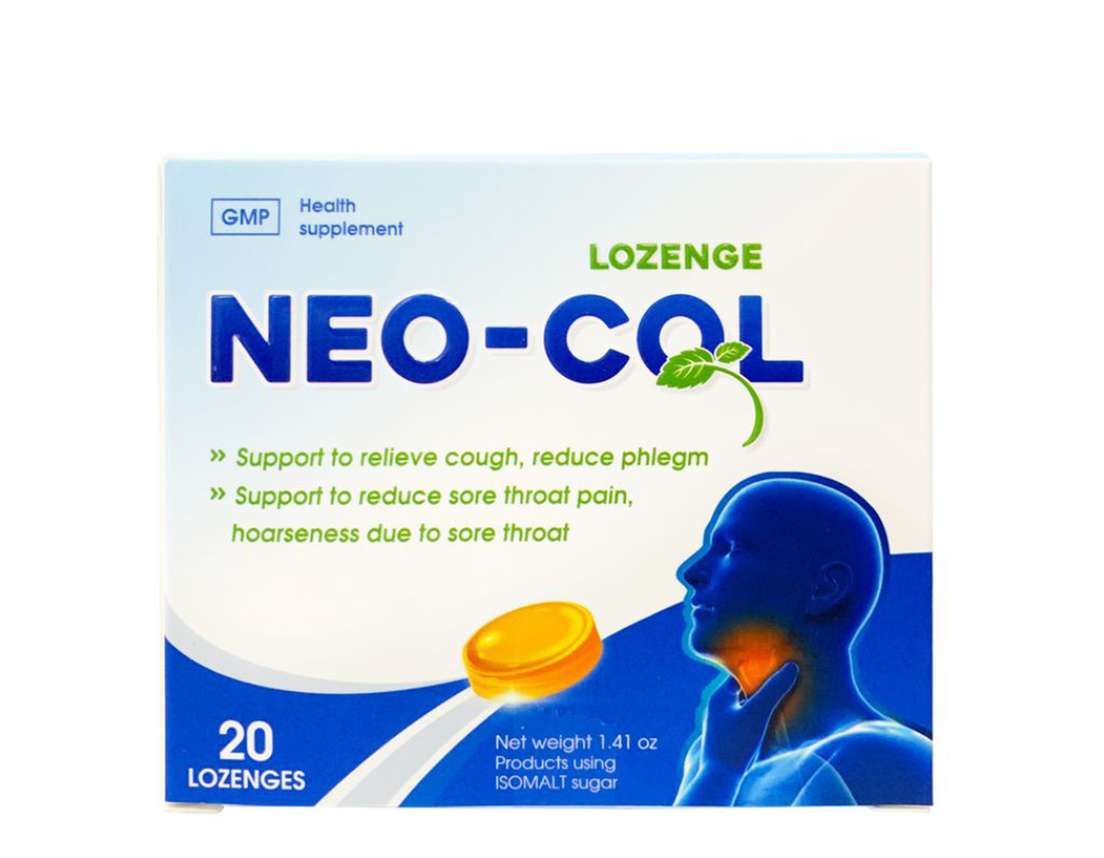 Viên ngậm Neo-Col hỗ trợ giảm ho giúp giảm đờm giảm đau rát họng (Hộp 20 viên)