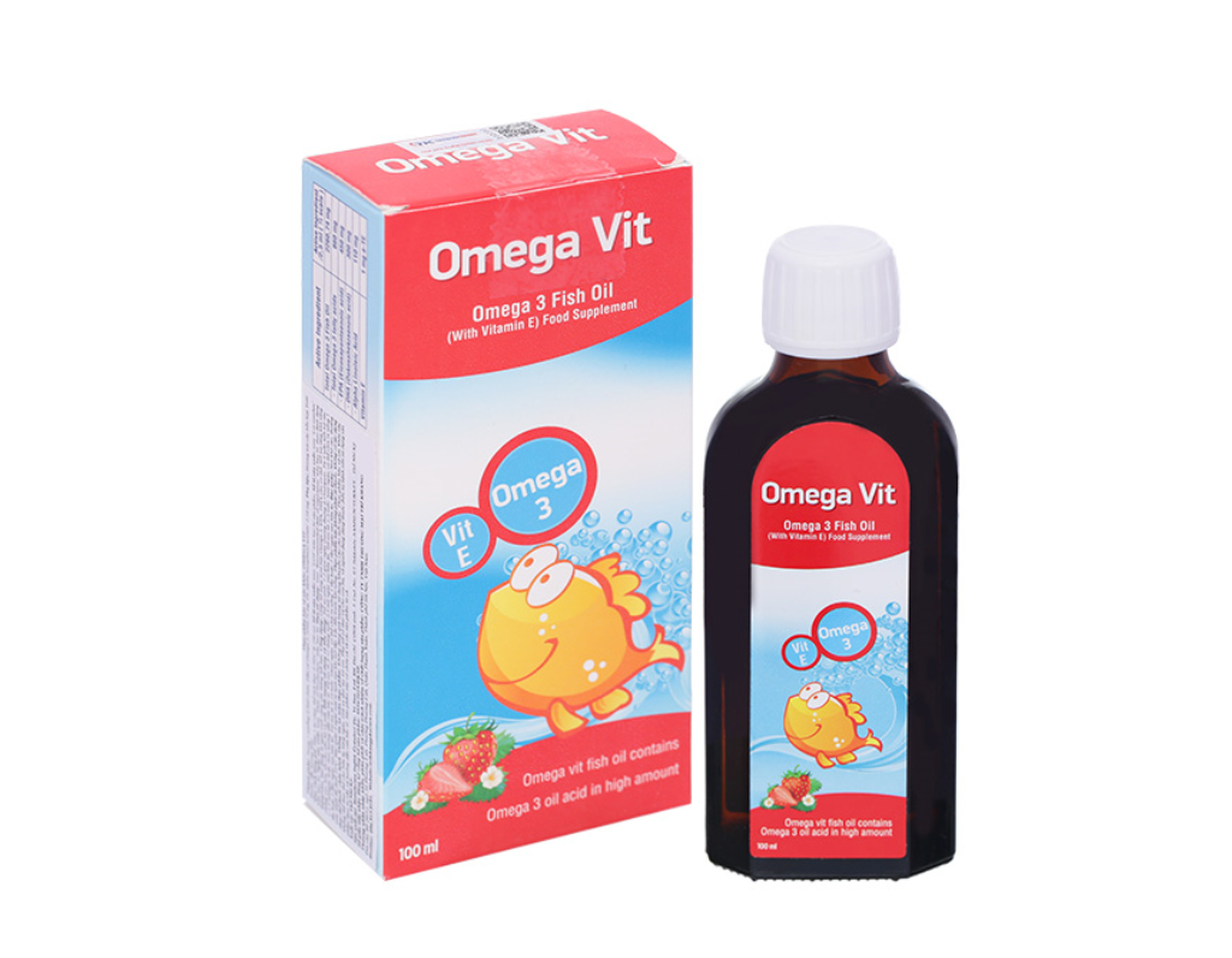 Siro Omega Vit bổ sung khoáng chất hỗ trợ chống oxy hóa, tốt cho não bộ và mắt (Chai 100 ml)