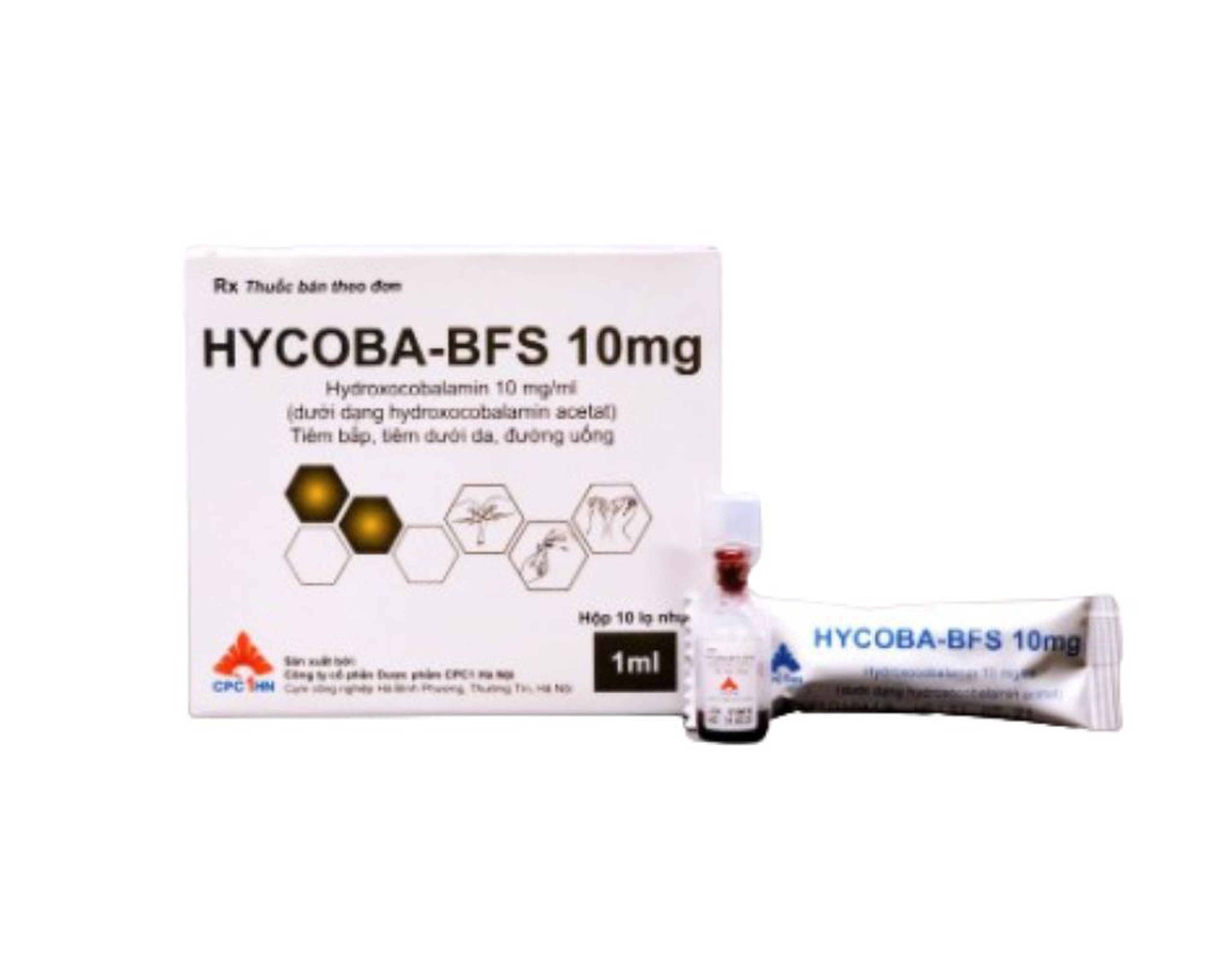 Dung dịch tiêm Hycoba-BFS 10mg điều trị thiếu máu ác tính (Hộp 10 ống)