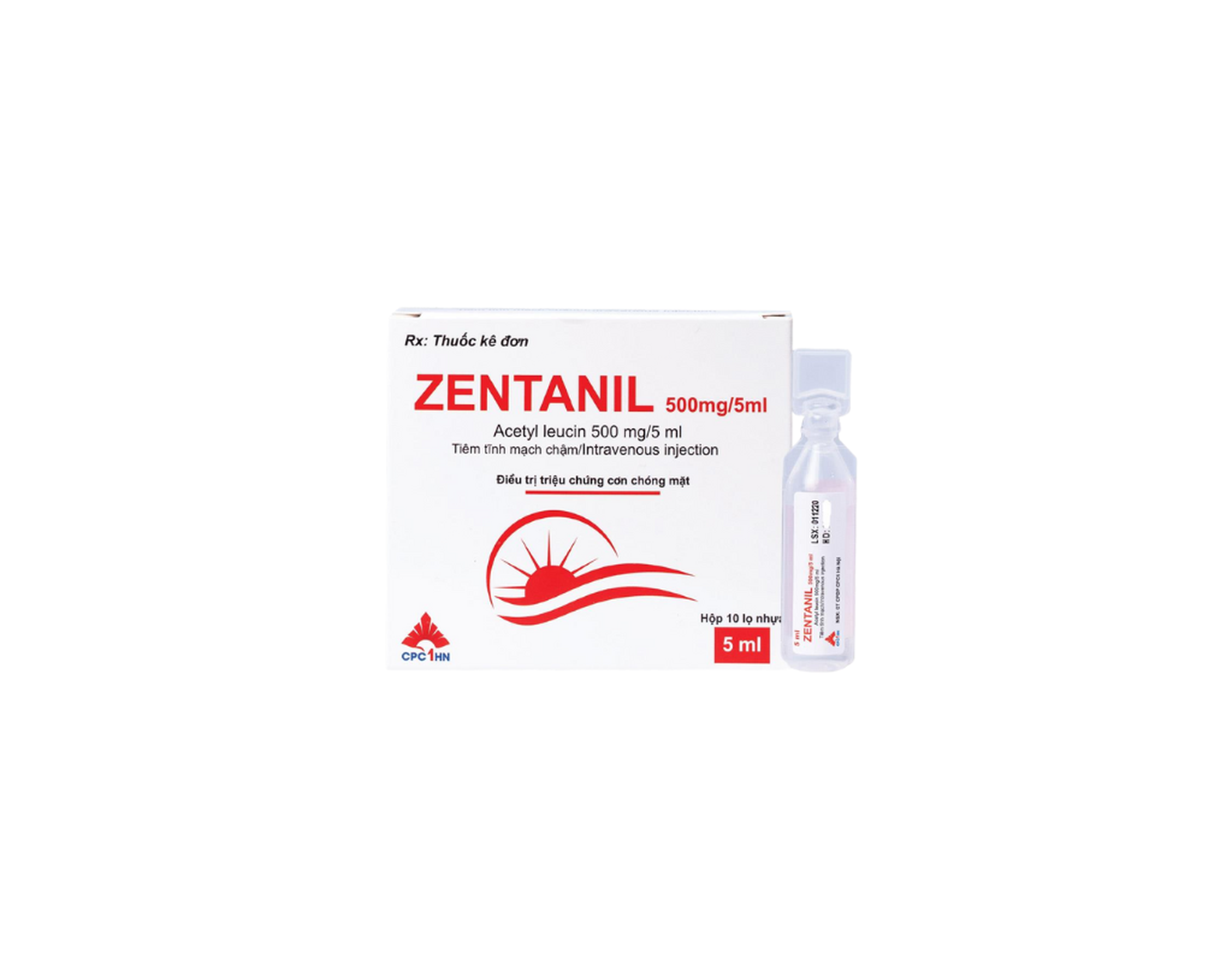 Thuốc Zentanil Inj 500mg điều trị chứng chóng mặt (Hộp 10 lọ) 
