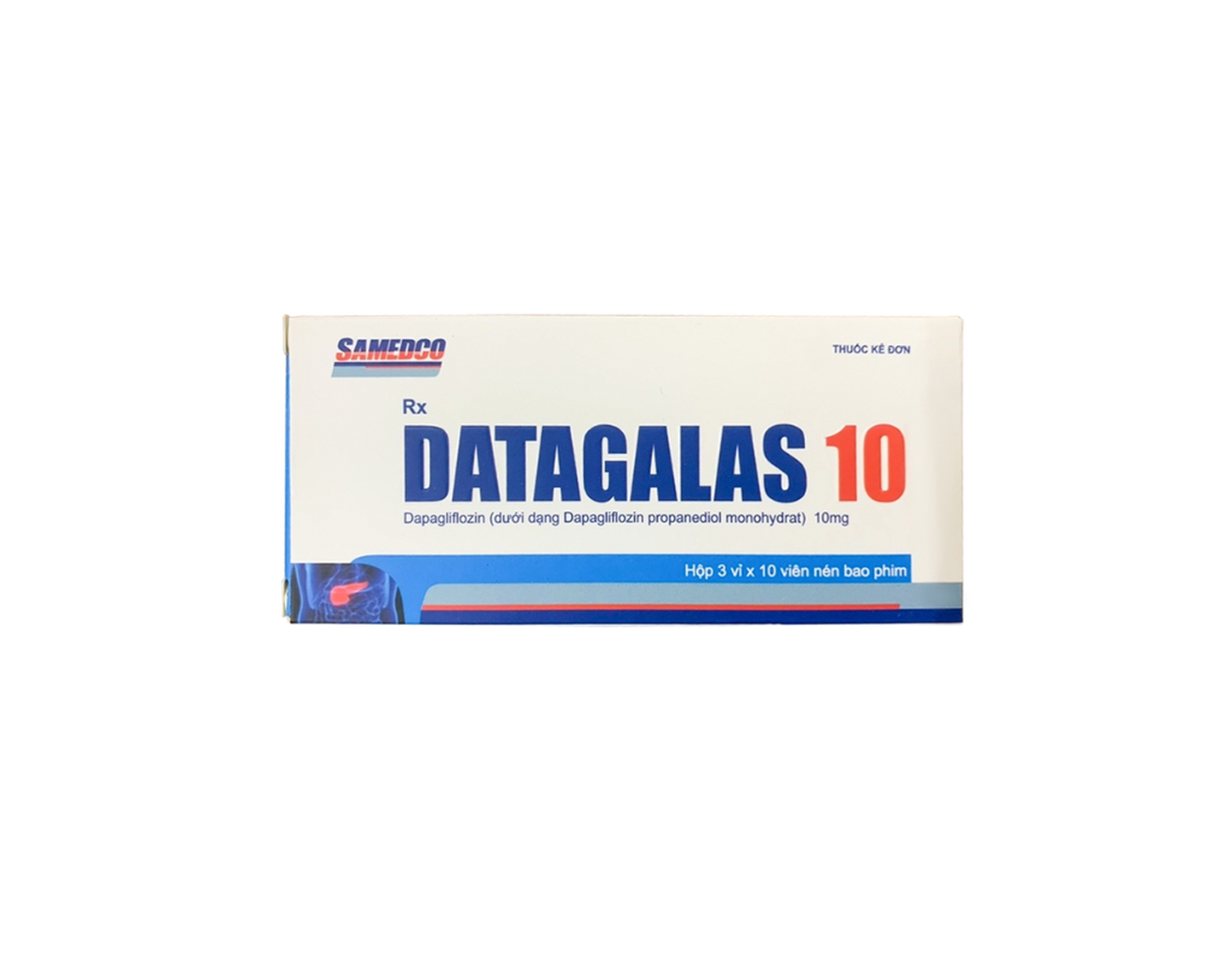 Thuốc Datagalas 10mg Phapharco điều trị đái tháo đường týp 2 (Hộp 3 vỉ x 10 viên)