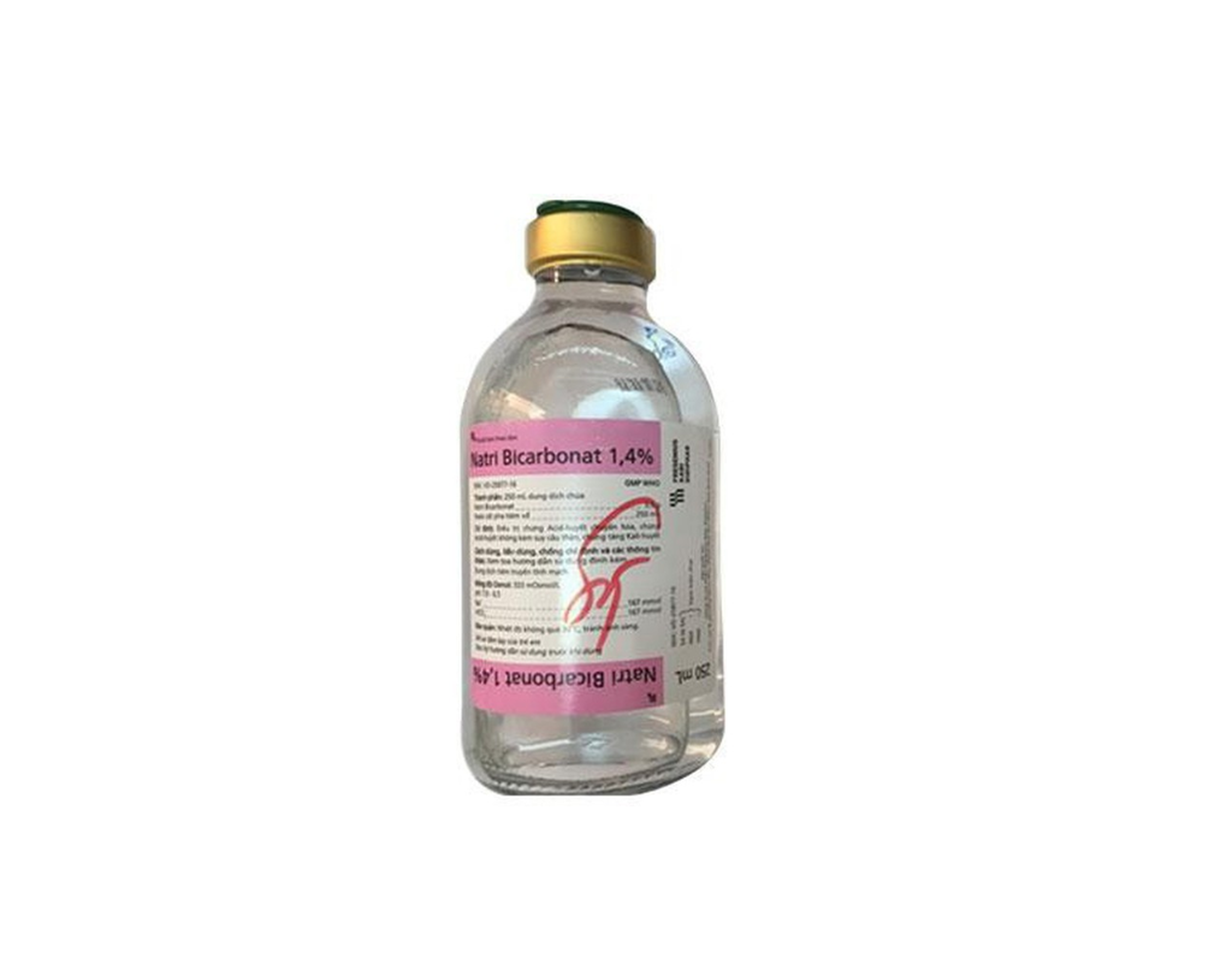 Dịch truyền Natri Bicarbonat 1.4% Fresenius Kabi điều trị kiềm hóa nước tiểu (Chai 500ml)
