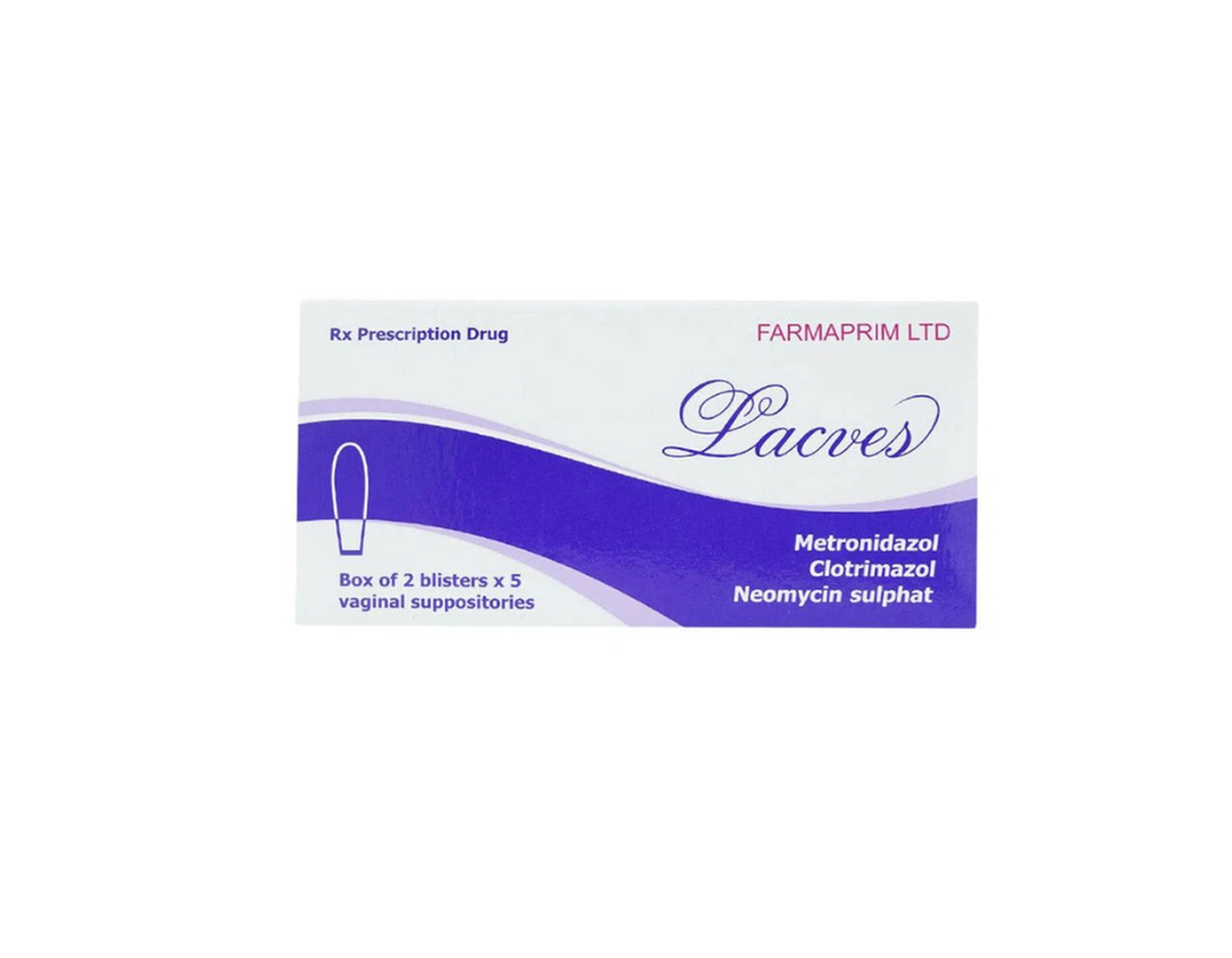 Viên đặt âm đạo Lacves Farmaprim điều trị viêm âm đạo (Hộp 2 vỉ x 5 viên)
