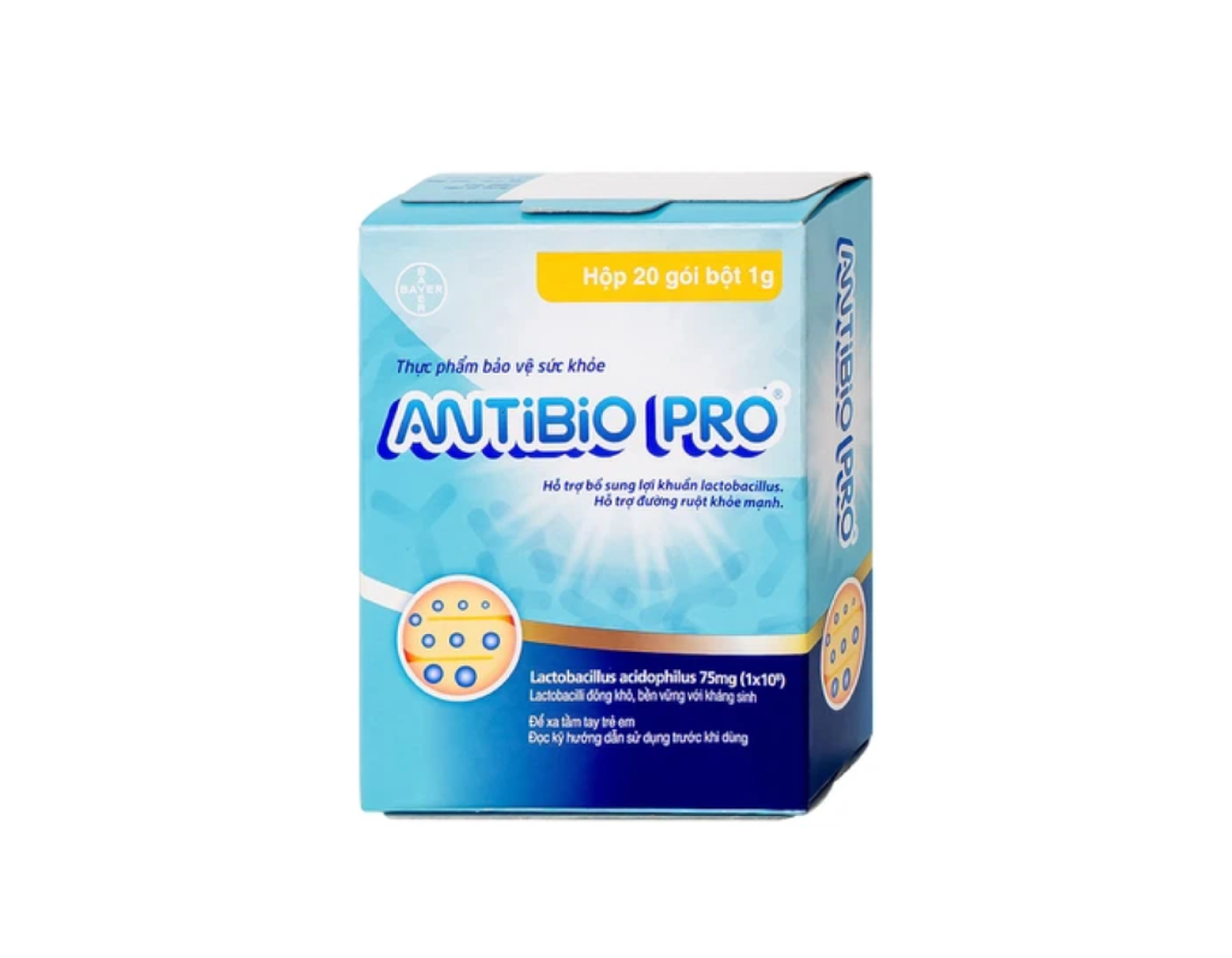 Men vi sinh Antibio Pro hỗ trợ bổ sung lợi khuẩn, bảo vệ đường ruột khỏe mạnh (Hộp 20 gói)
