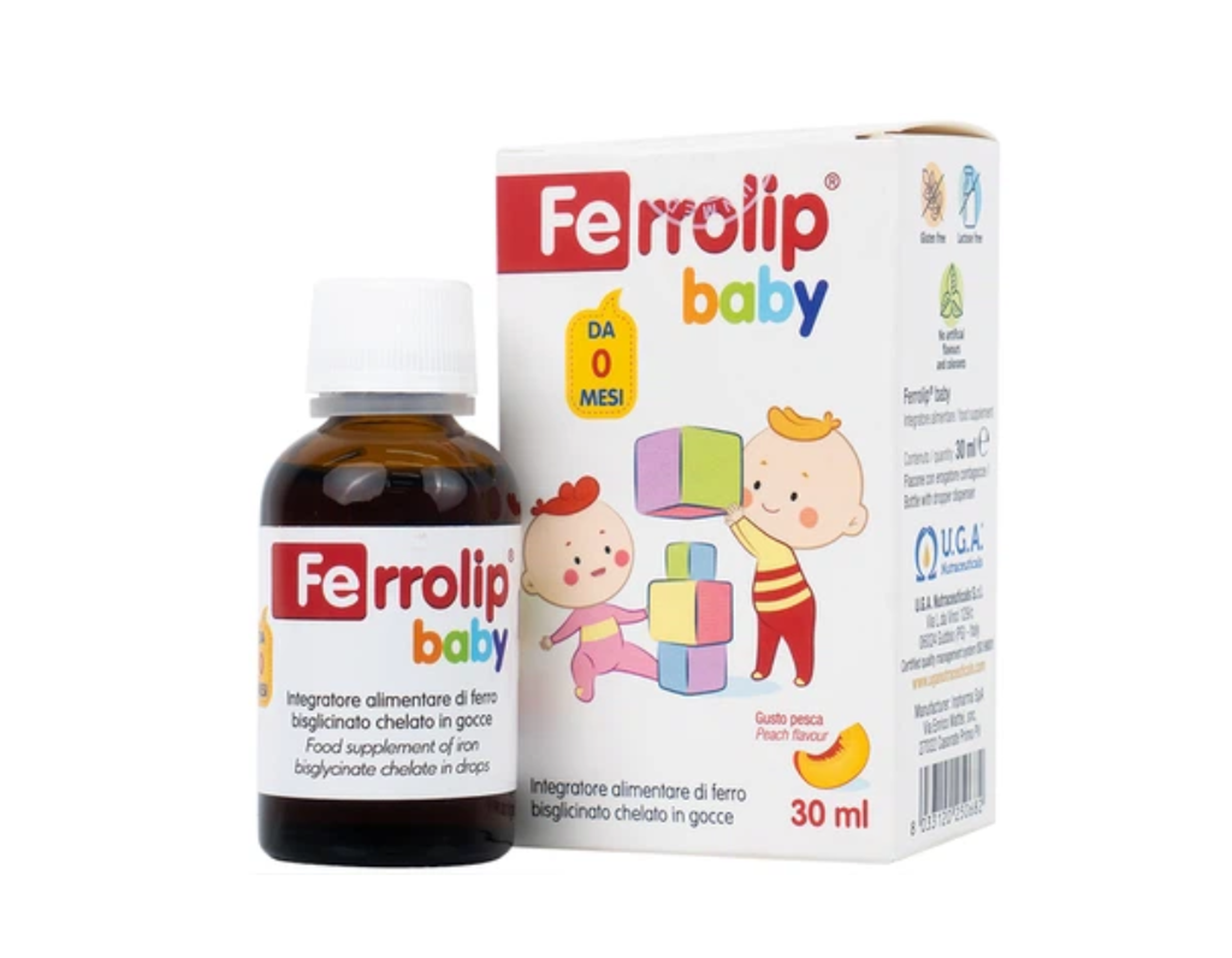 Sắt Ferrolip Baby bổ sung sắt, giảm nguy cơ thiếu máu cho bé (Lọ 30 ml)