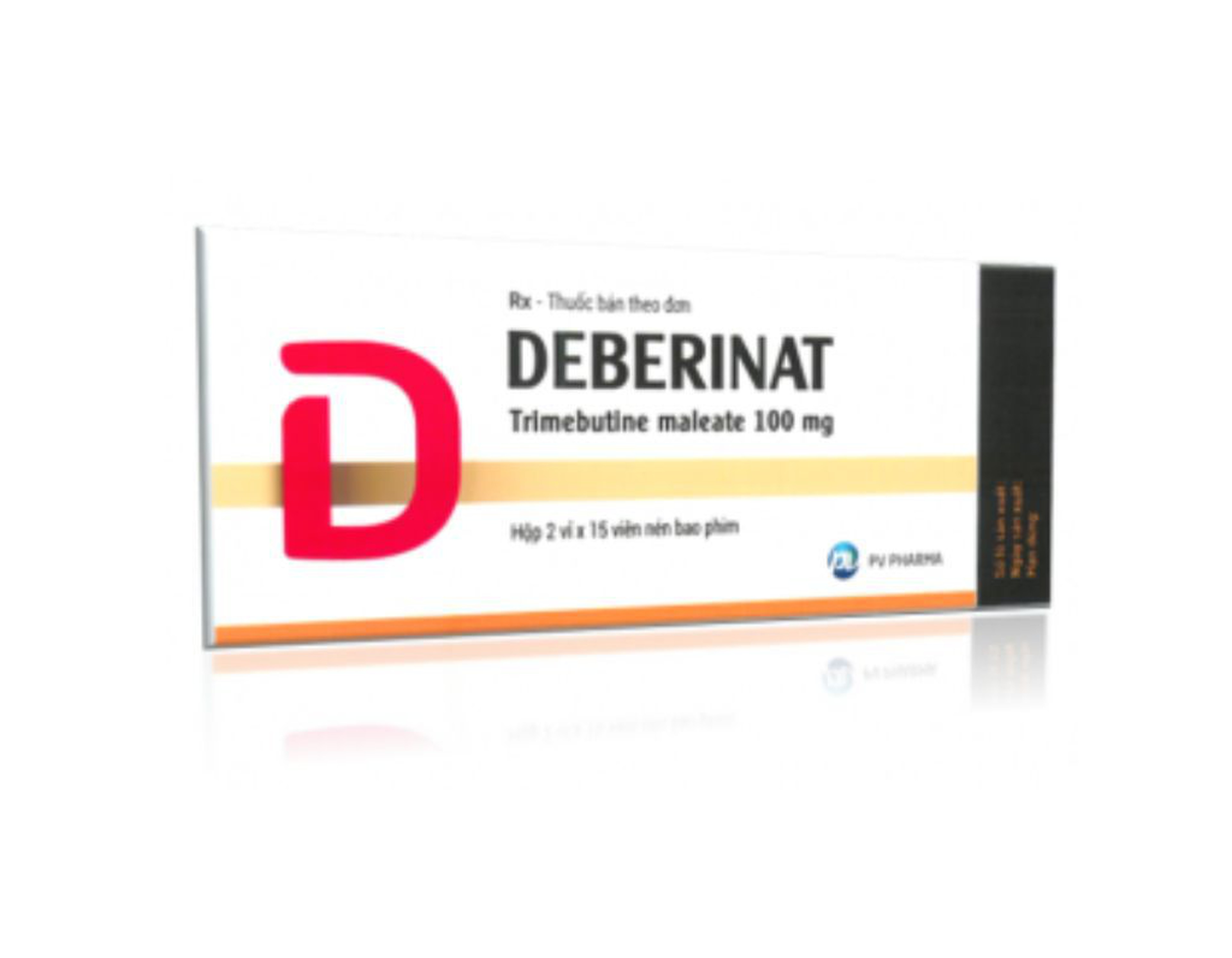 Thuốc Debrinat 100mg điều trị triệu chứng đau, rối loạn nhu động ruột và khó chịu đường ruột (Hộp 2 vỉ x 15 viên)