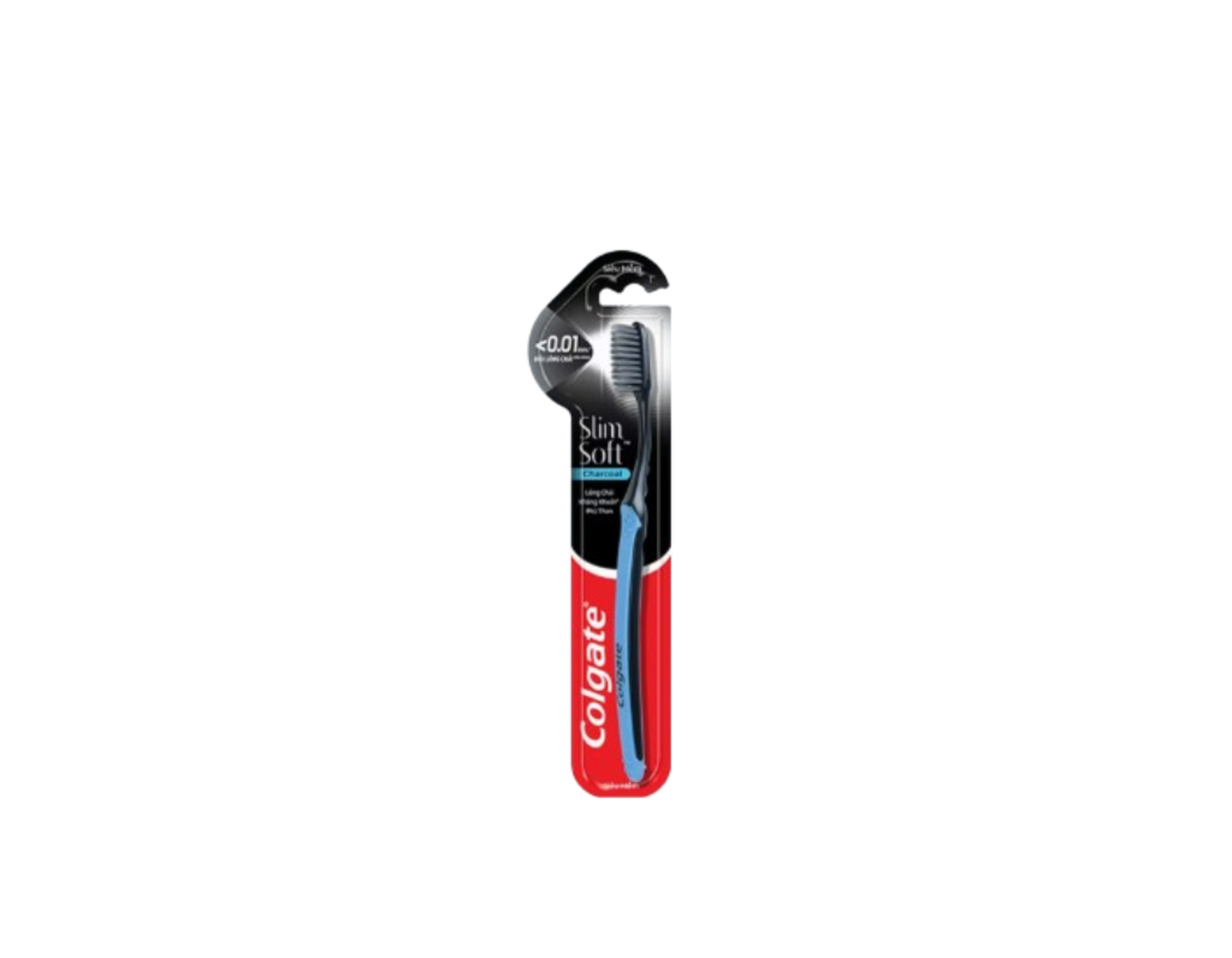 Bàn chải đánh răng Colgate SlimSoft Charcoal làm sạch răng và nướu nhẹ nhàng (Vỉ 1 chiếc)