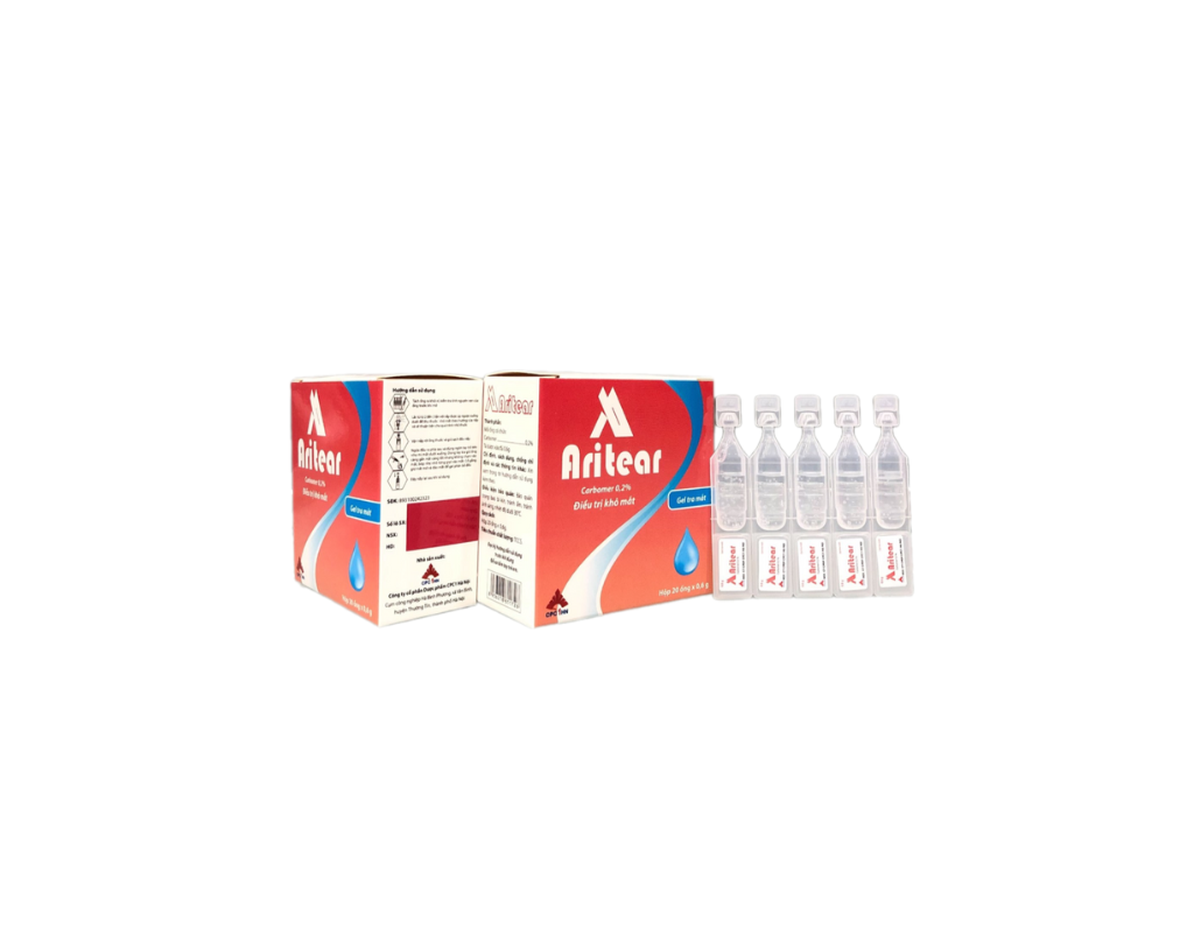   Gel tra mắt Aritear 0.2% điều trị khô mắt (Hộp 20 ống x 0,5g)