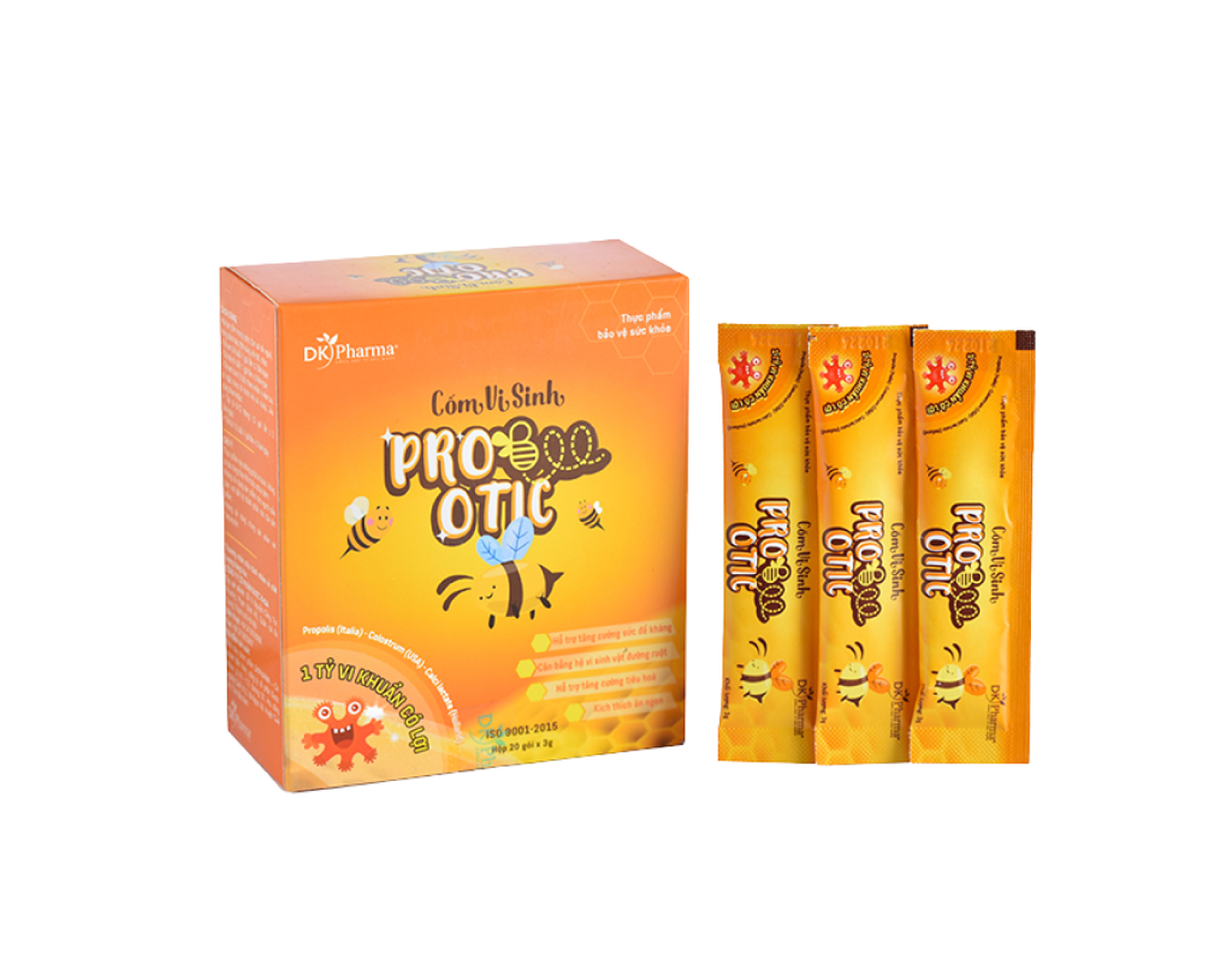 Cốm vi sinh Probeeotic 3g bổ sung vi khuẩn có lợi, cân bằng hệ vi sinh vật đường ruột (Hộp 20 gói)