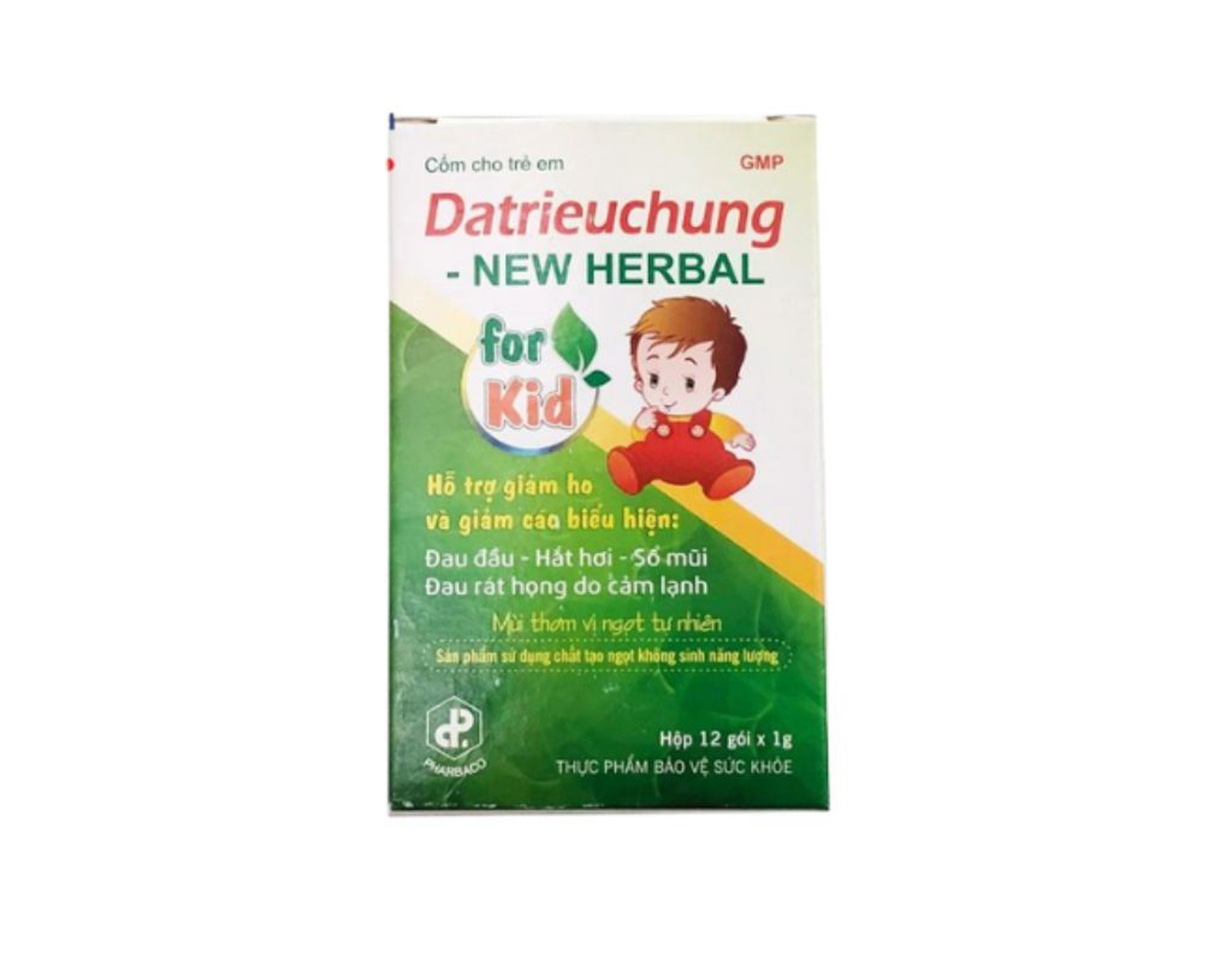 Cốm Datrieuchung - New Herbal For Kid hỗ trợ điều trị cảm lạnh, tăng sức đề kháng (Hộp 12 gói)
