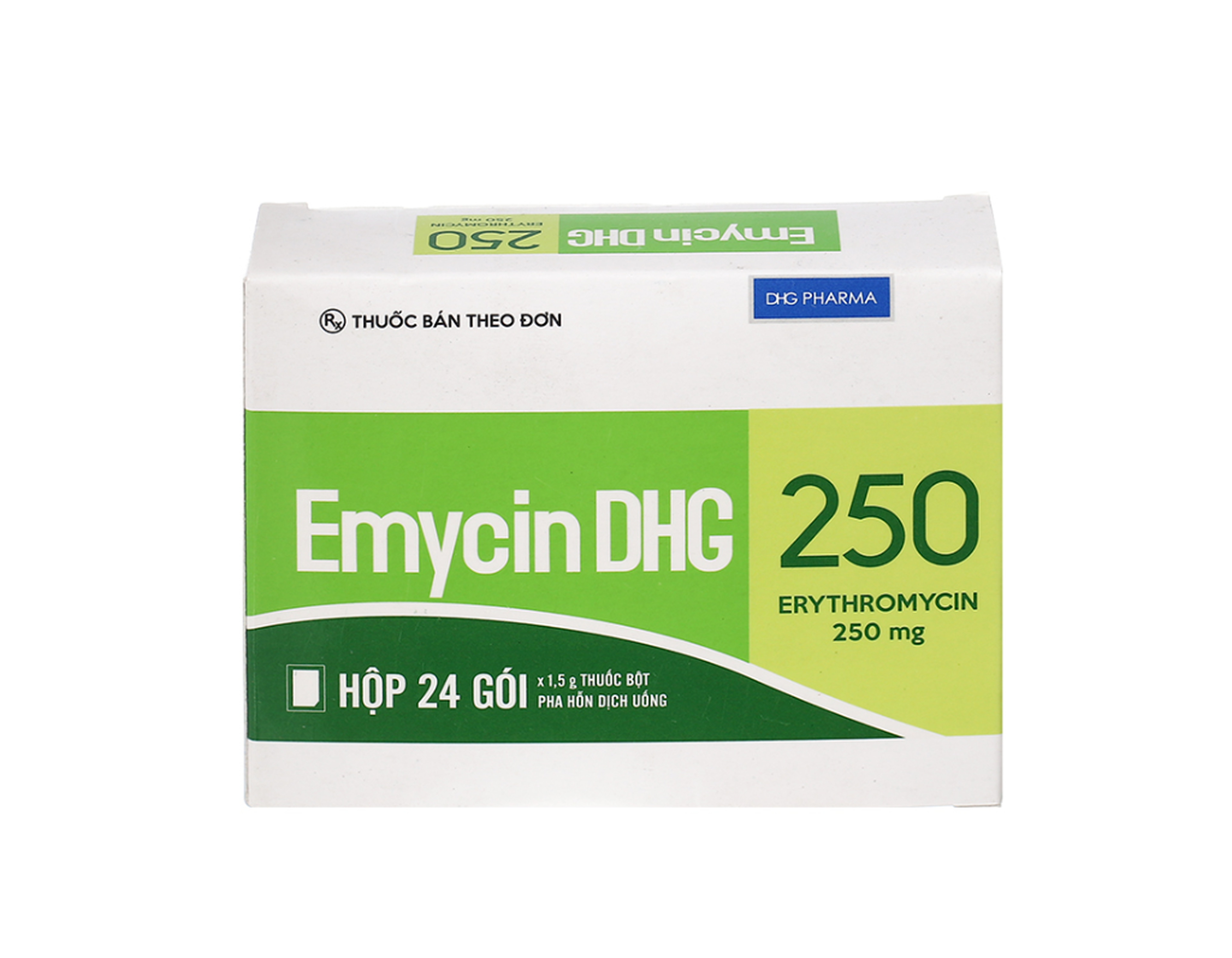Thuốc bột pha hỗn dịch Emycin DHG 250mg điều trị nhiễm khuẩn (Hộp 24 gói)