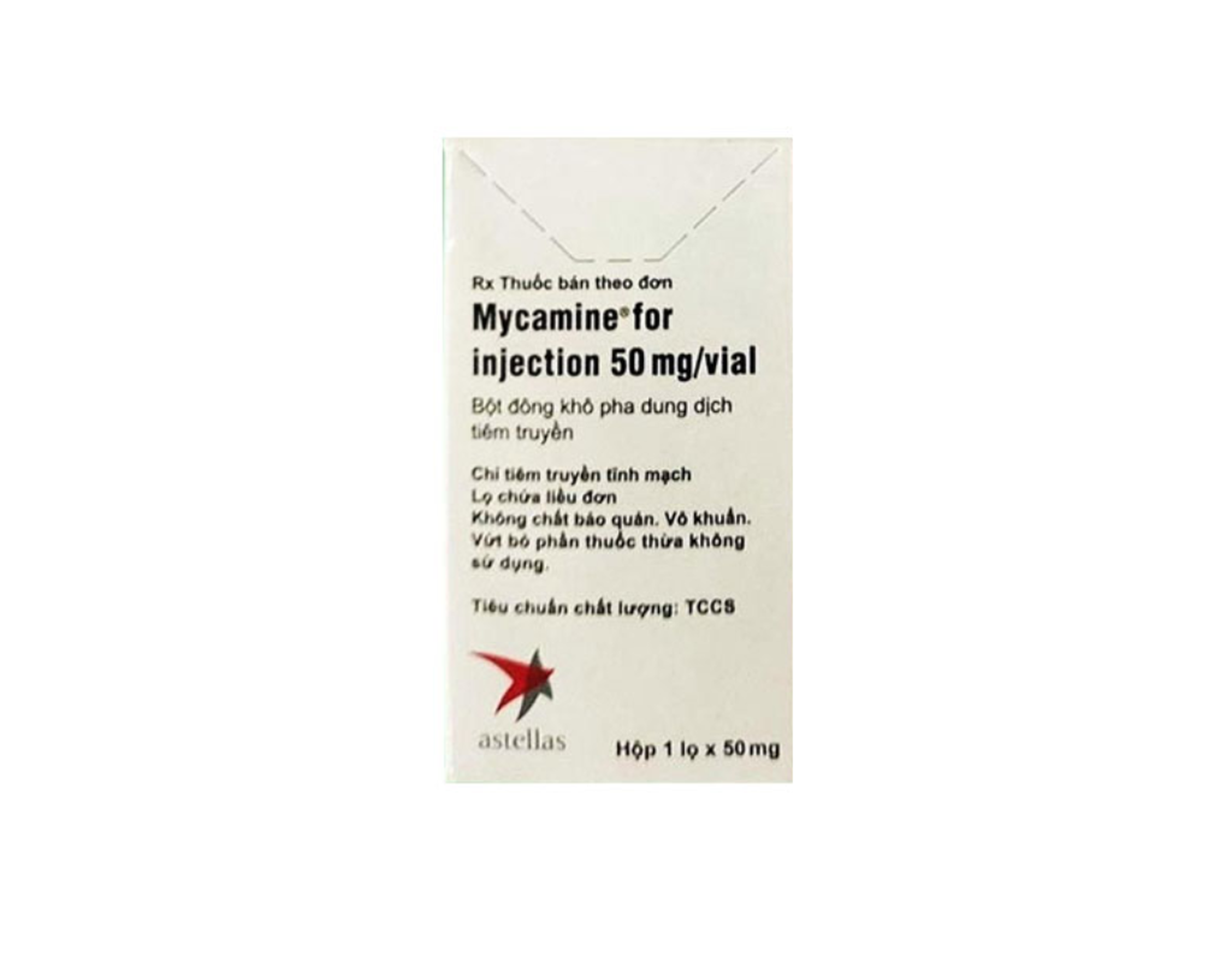 Bột pha dung dịch tiêm Mycamine For Injection 50mg/vial trị nấm Candida (Hộp 1 lọ)