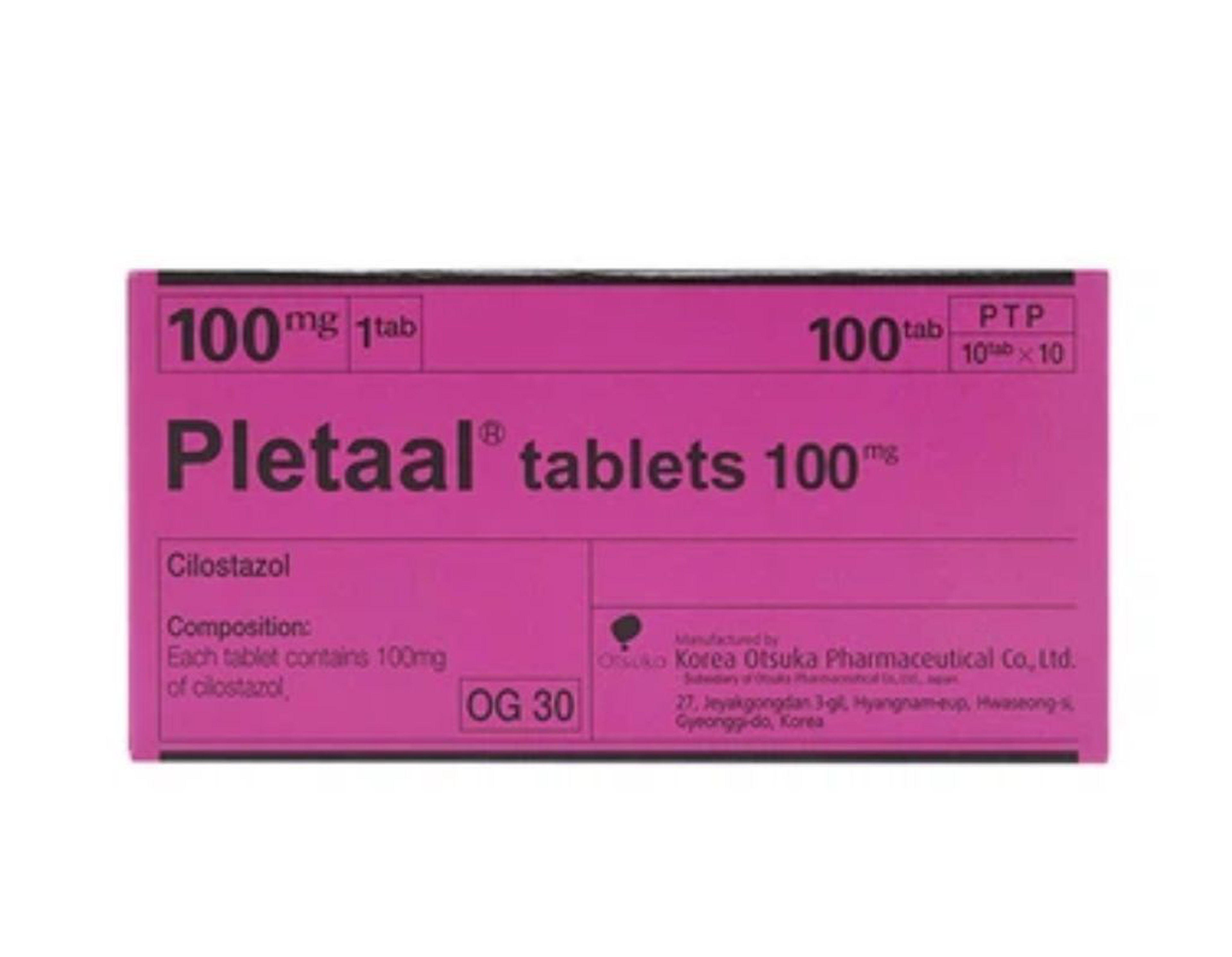 Thuốc Pletaal 100mg điều trị thiếu máu cục bộ (Hộp 10 vỉ x 10 viên)