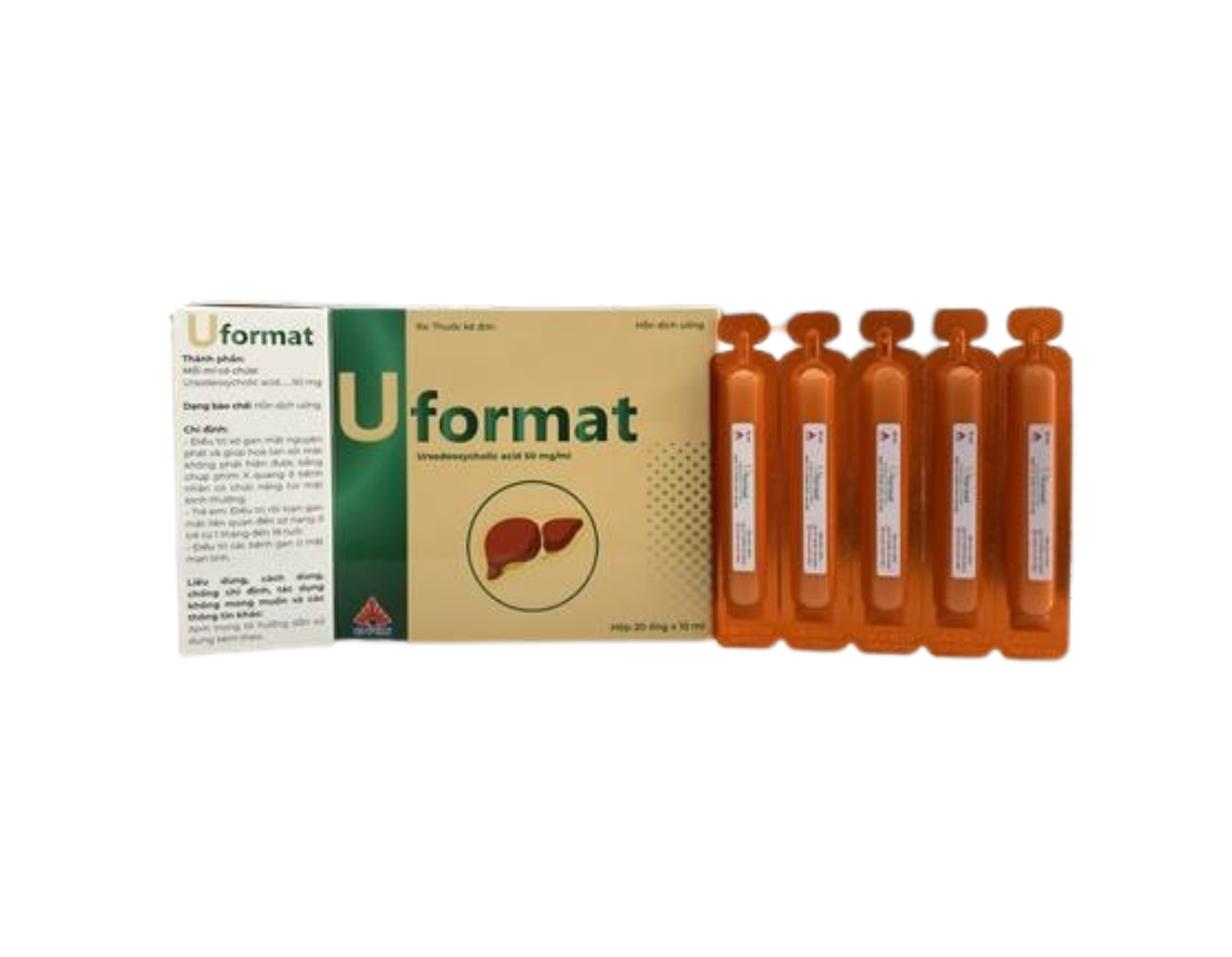 Thuốc Uformat Sol điều trị xơ gan mật nguyên phát (Hộp 4 vỉ x 5 ống)