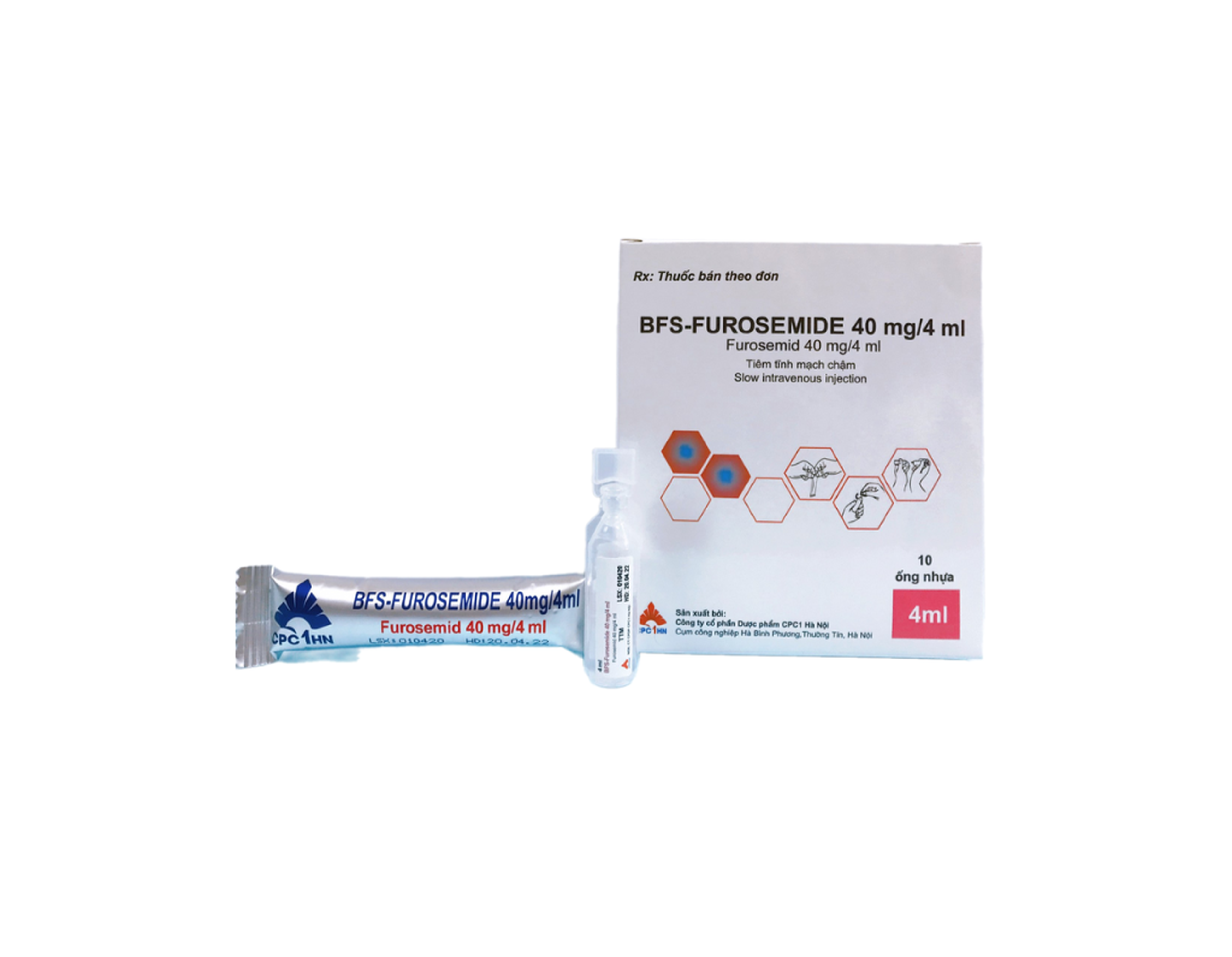 Thuốc BFS-Furosemide Inj 40mg điều trị phù (Hộp 10 ống)