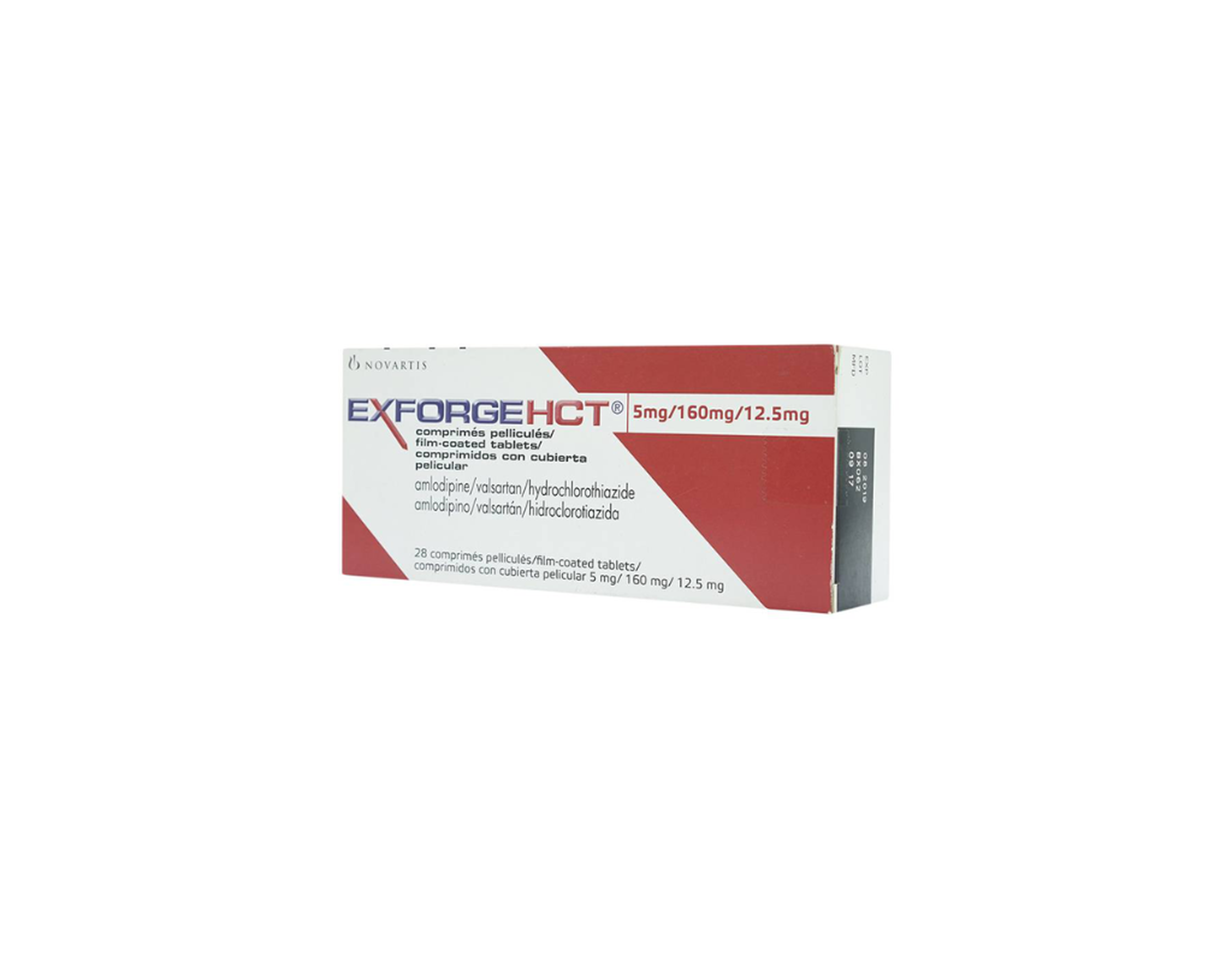 Thuốc Exforge HCT 5mg/160mg/12,5mg điều trị tăng huyết áp (Hộp 4 vỉ x 7 viên)