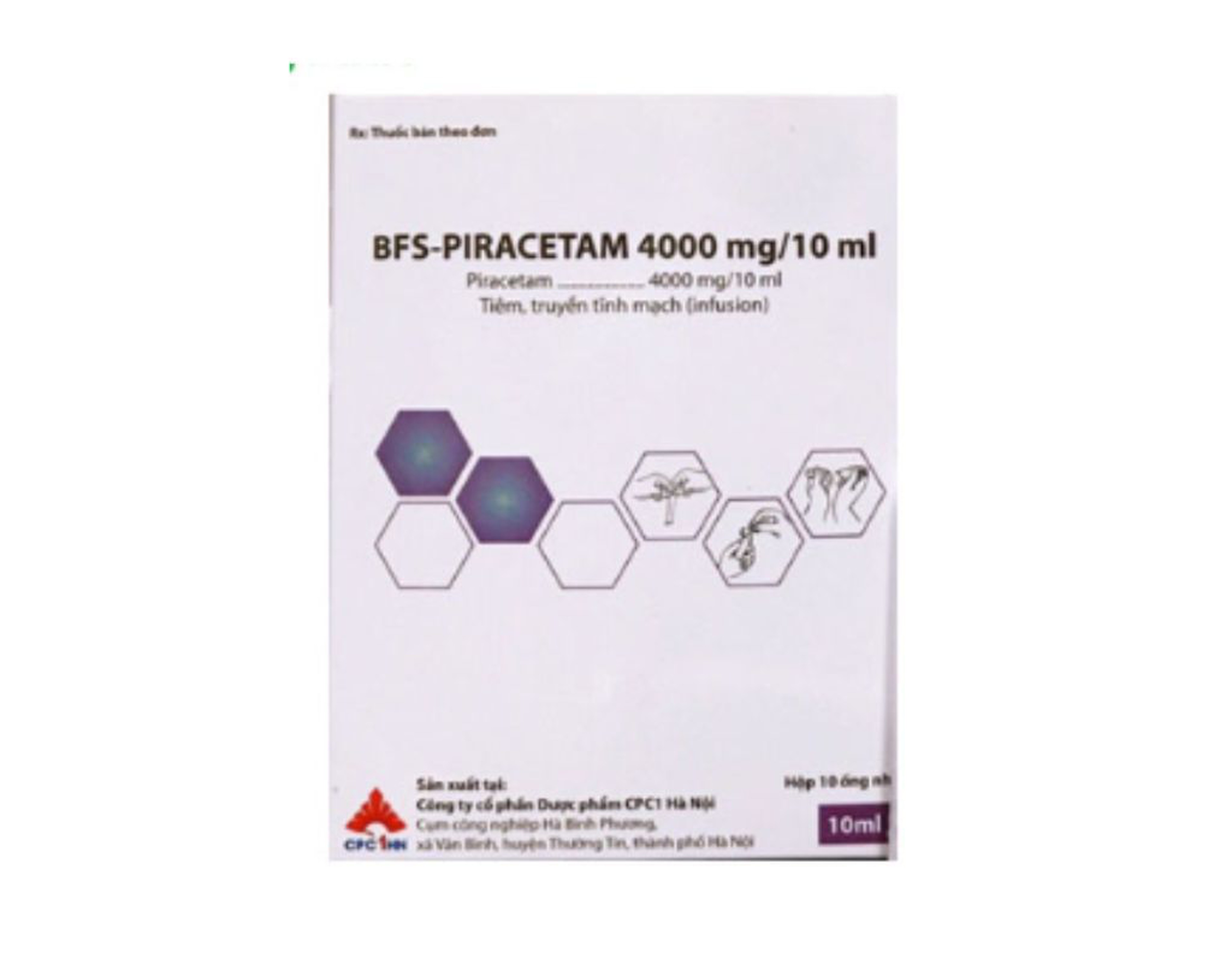 BFS-Piracetam 4000mg/10ml điều trị chóng mặt hiệu quả (Hộp 10 ống)
