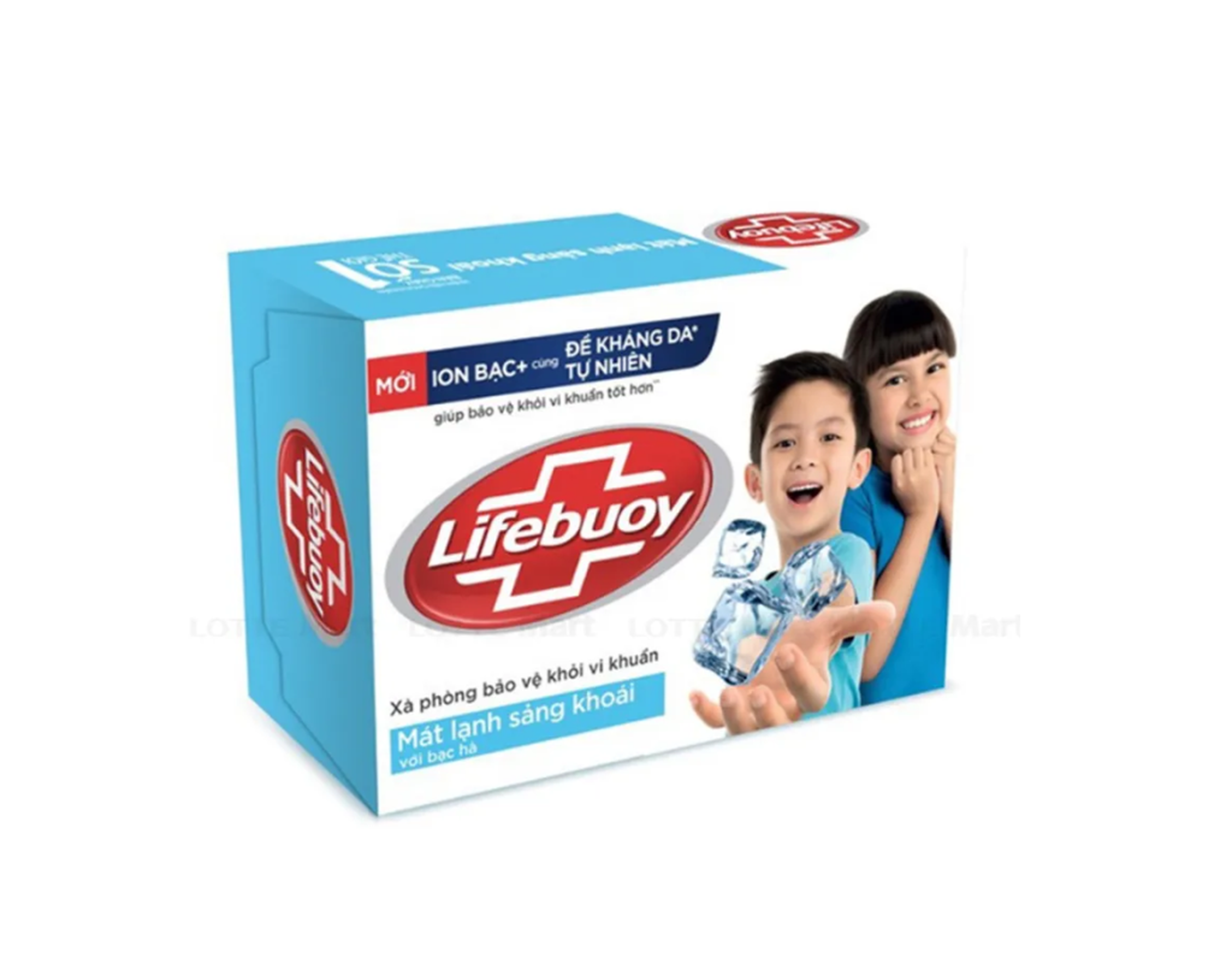 Xà bông cục Lifebuoy mát lạnh sảng khoái (Hộp 90g)