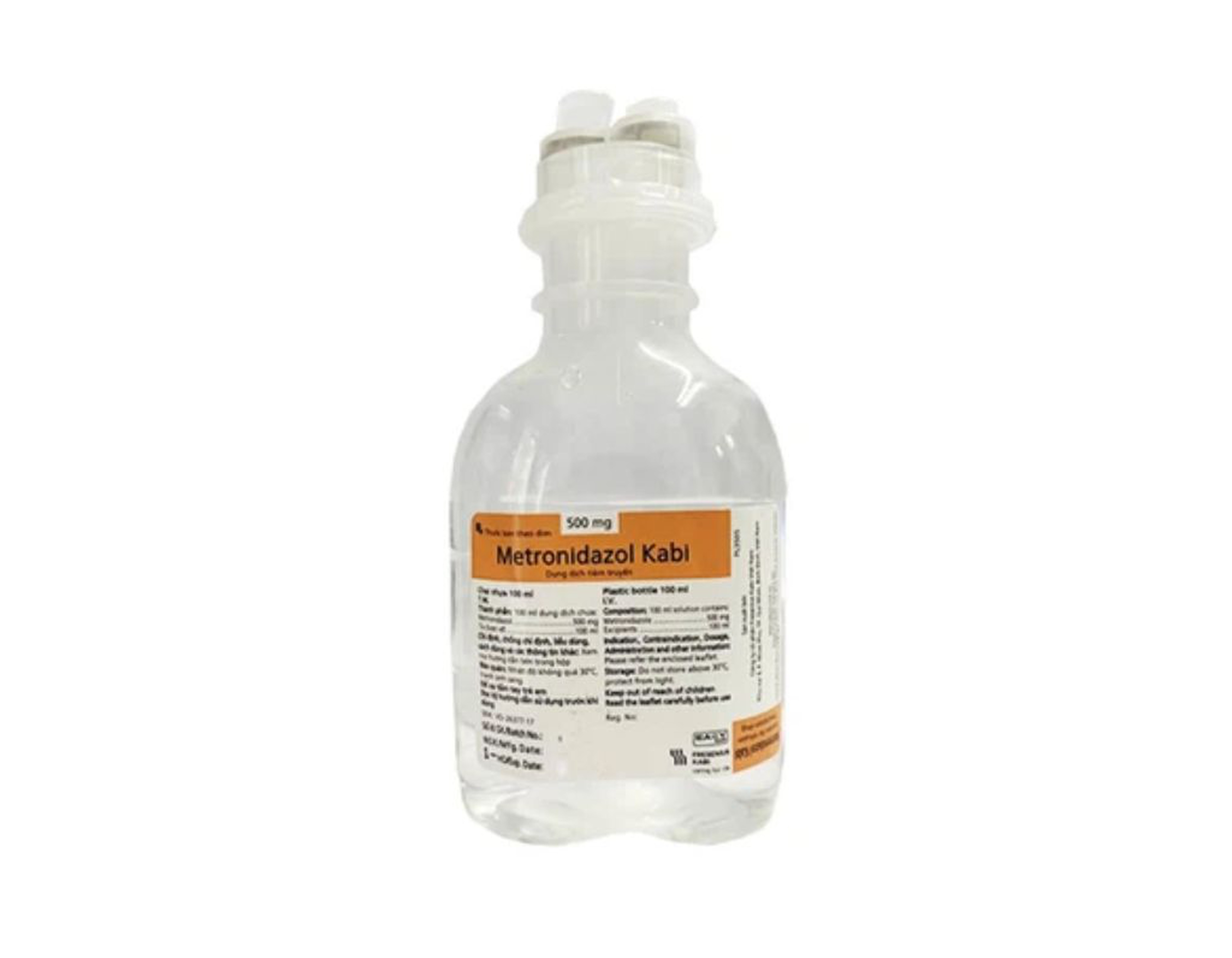 Thuốc Metronidazol 500mg/100ml Kabi Inf 100ml chống nhiễm trùng, kháng khuẩn (Chai 100 ml)