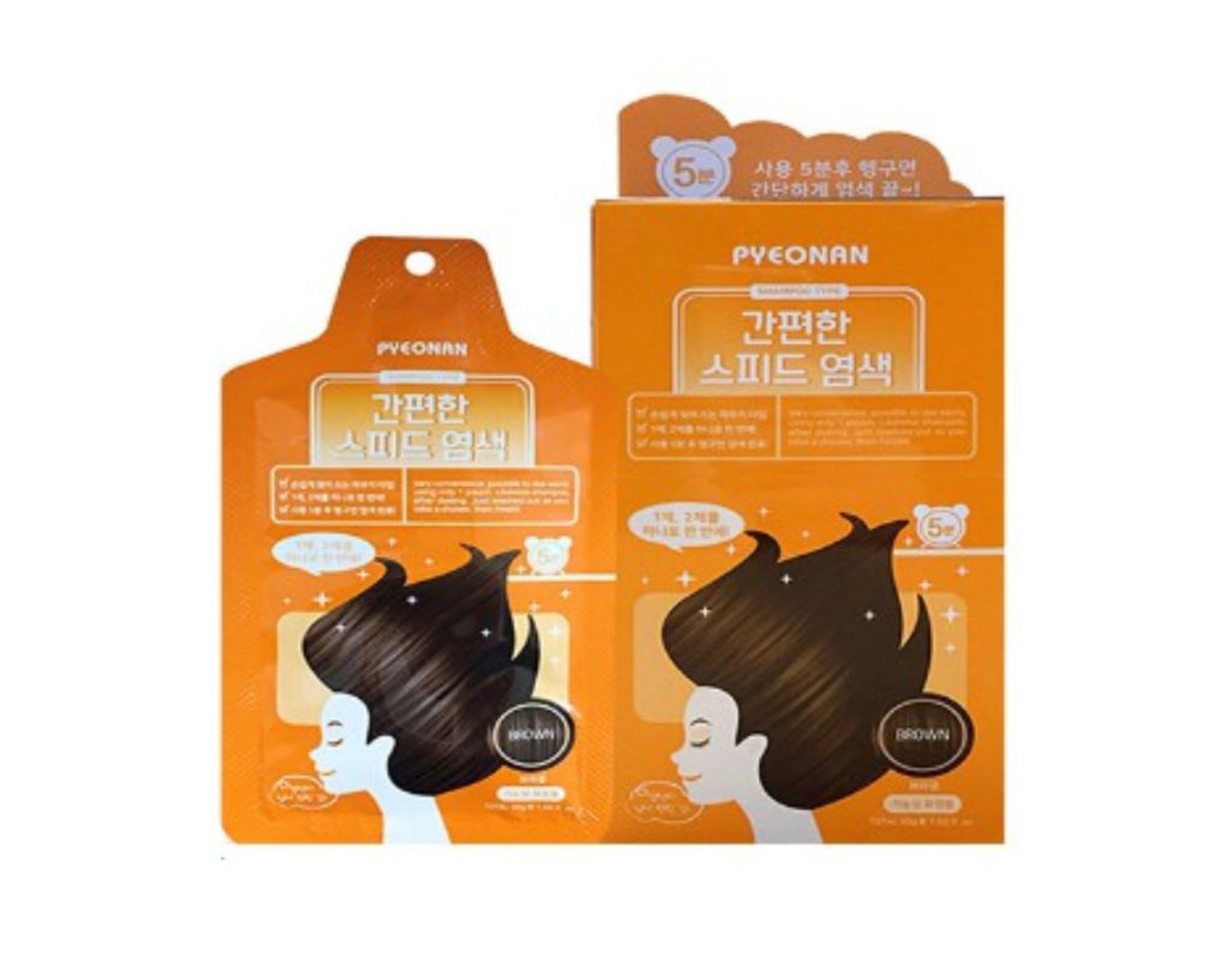 Dầu gội nhuộm tóc Pyeonan nâu socola 30g (Hộp 5 gói) 