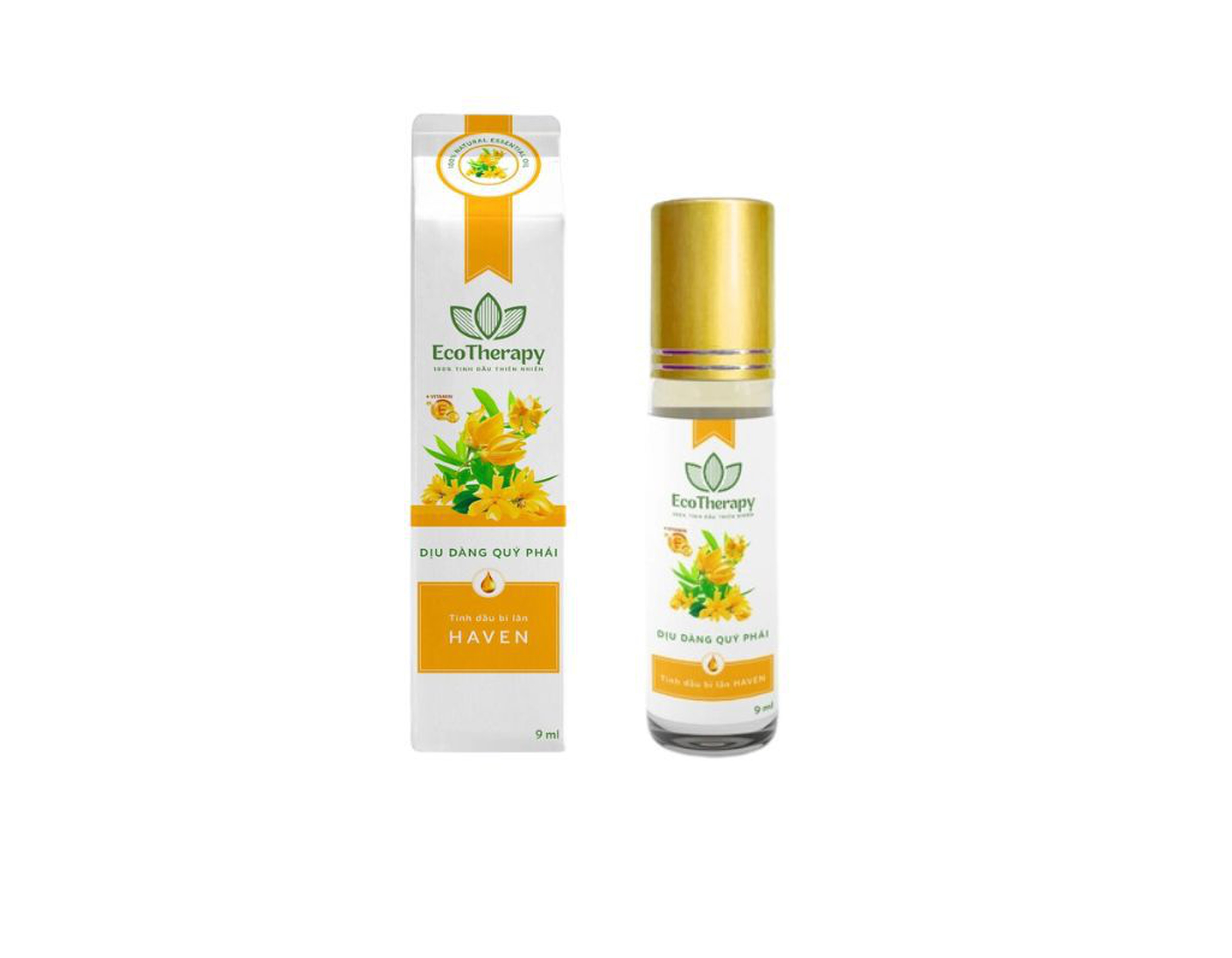 Tinh dầu Eco Therapy Dịu Dàng Quý Phái giúp dưỡng ẩm da mềm mại (Hộp 1 chai 9ml)